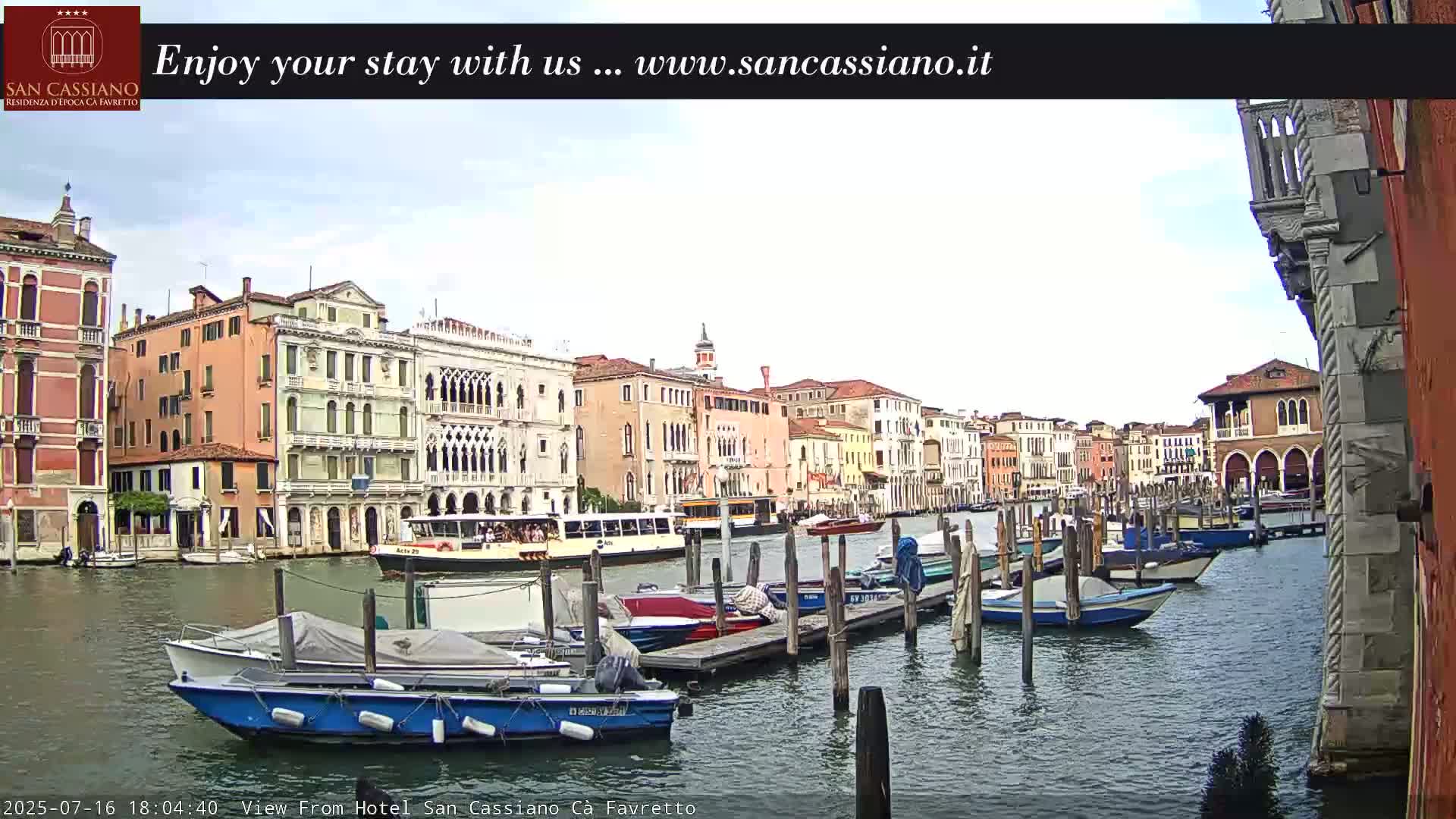 View of Grand Canal, Venice Live Cam - Venice, Veneto, Italy