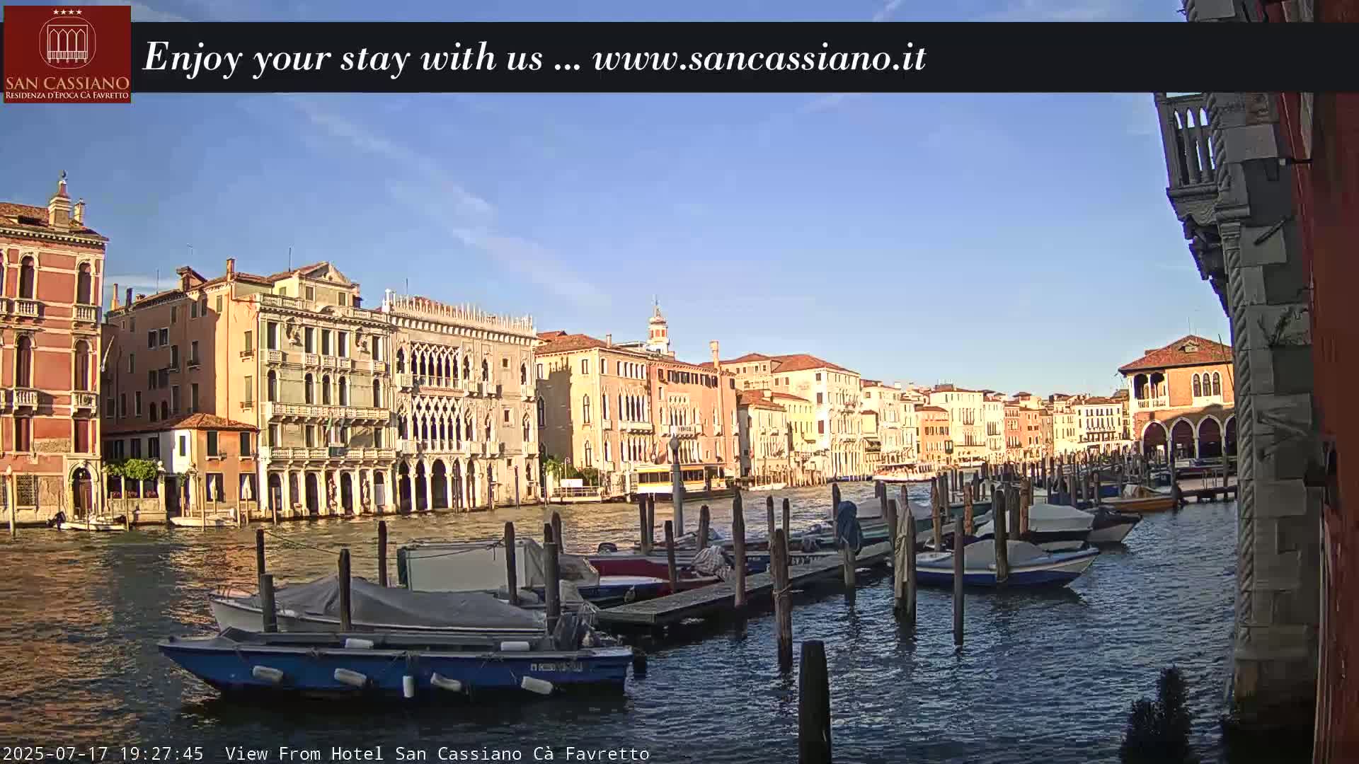 View of Grand Canal, Venice Live Cam - Venice, Veneto, Italy