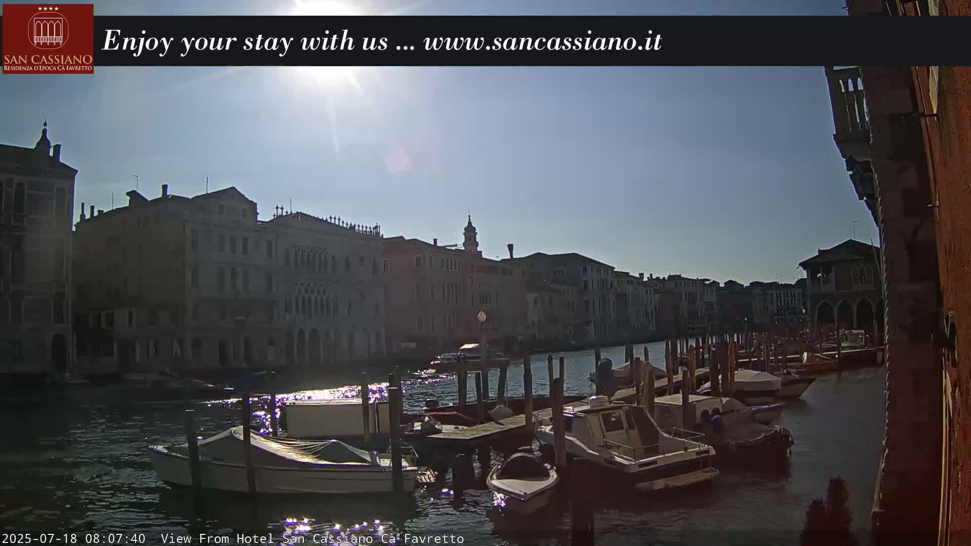 View of Grand Canal, Venice Live Cam - Venice, Veneto, Italy