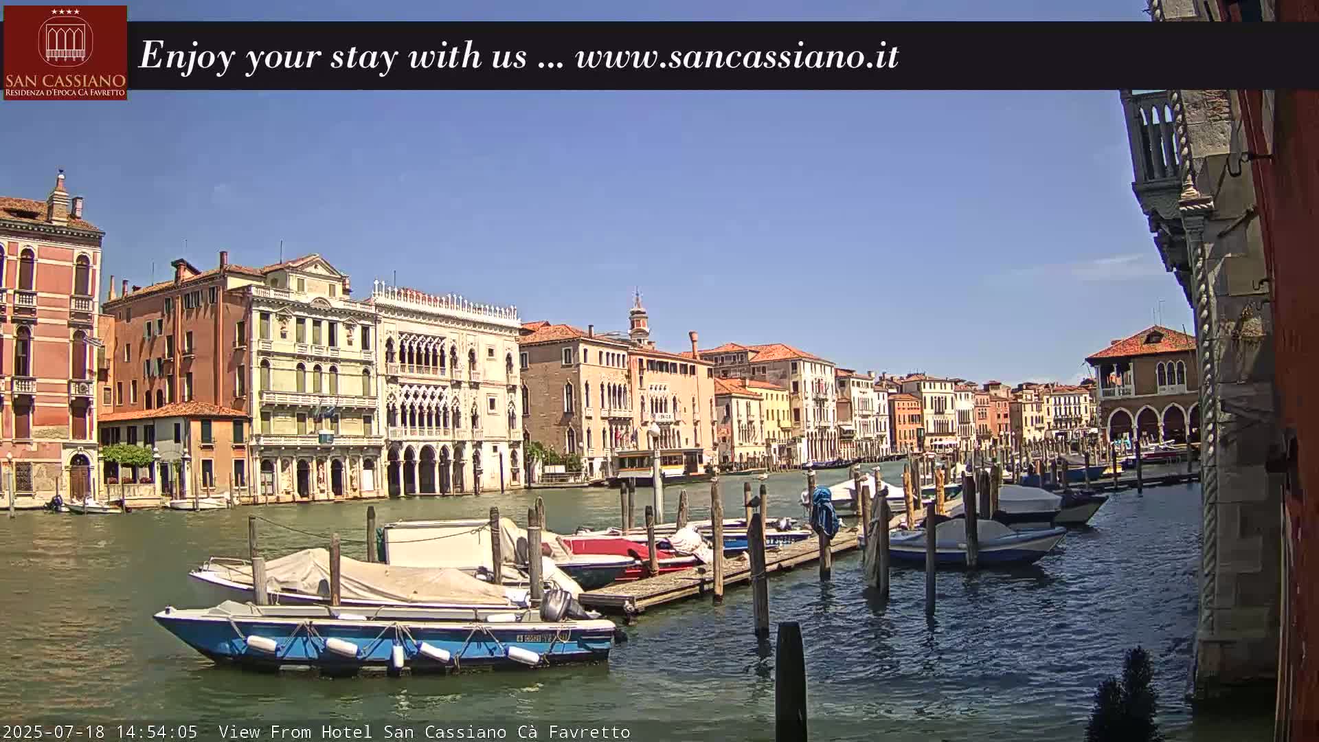 View of Grand Canal, Venice Live Cam - Venice, Veneto, Italy