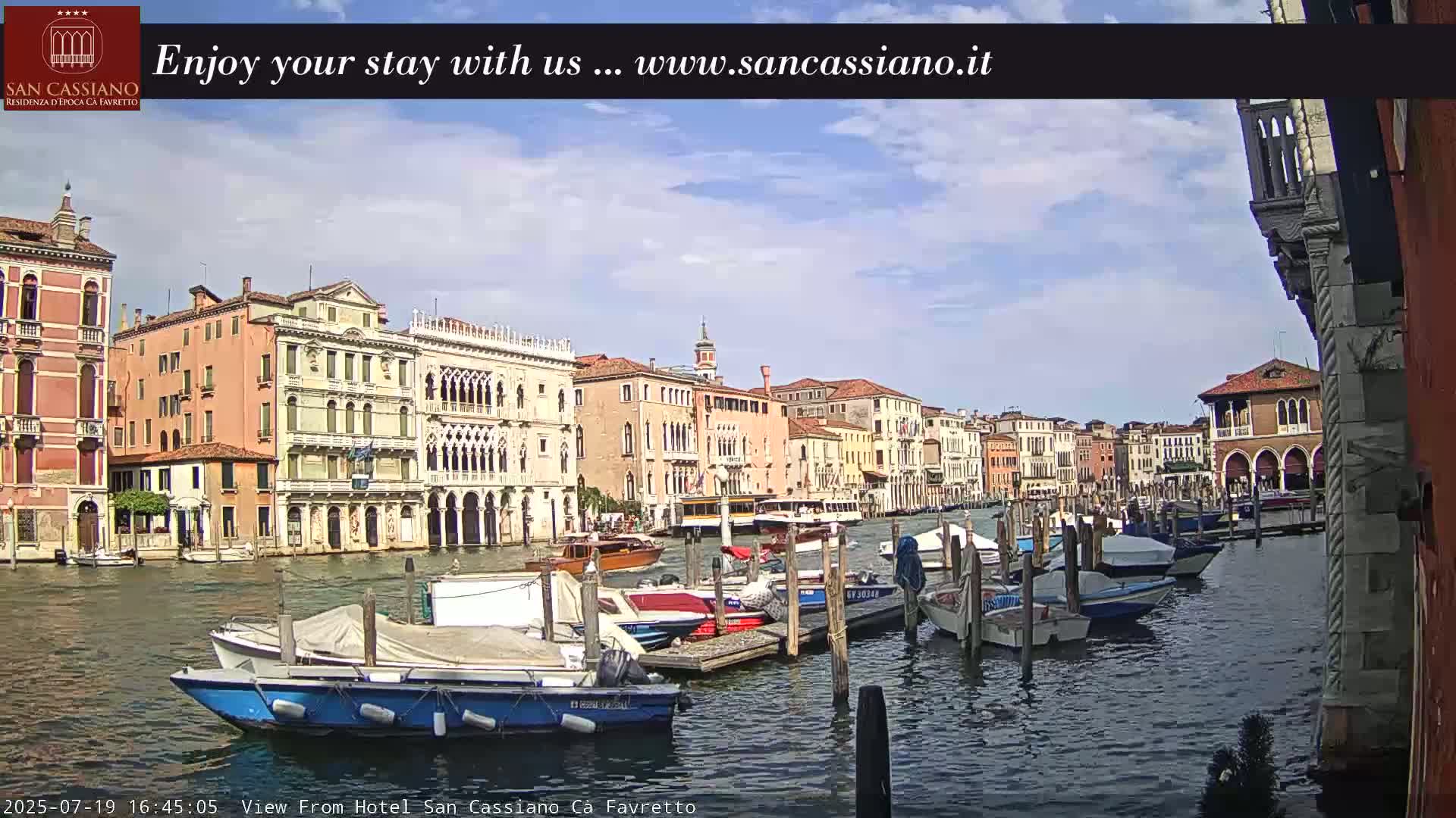 View of Grand Canal, Venice Live Cam - Venice, Veneto, Italy