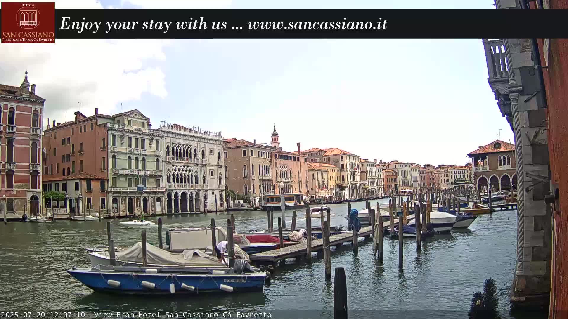 View of Grand Canal, Venice Live Cam - Venice, Veneto, Italy