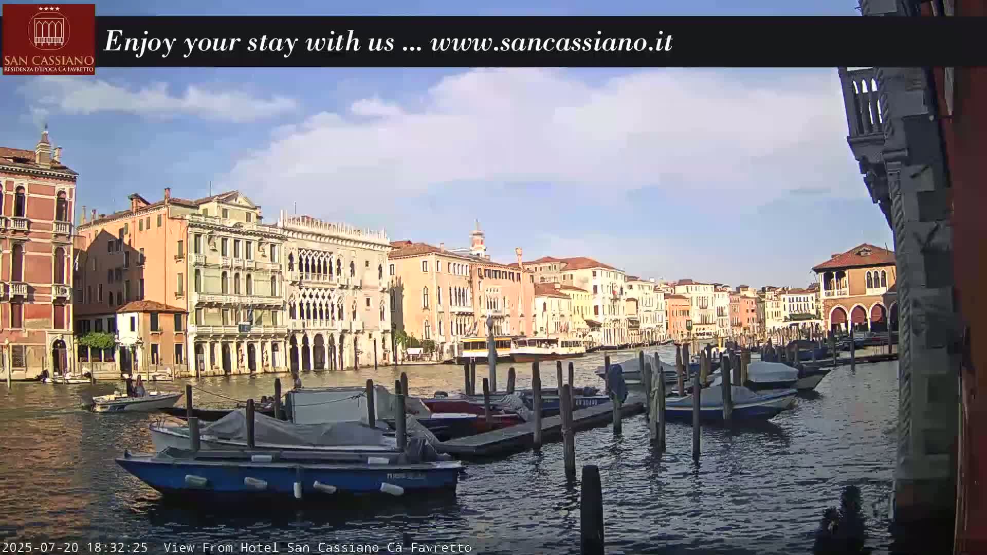 View of Grand Canal, Venice Live Cam - Venice, Veneto, Italy