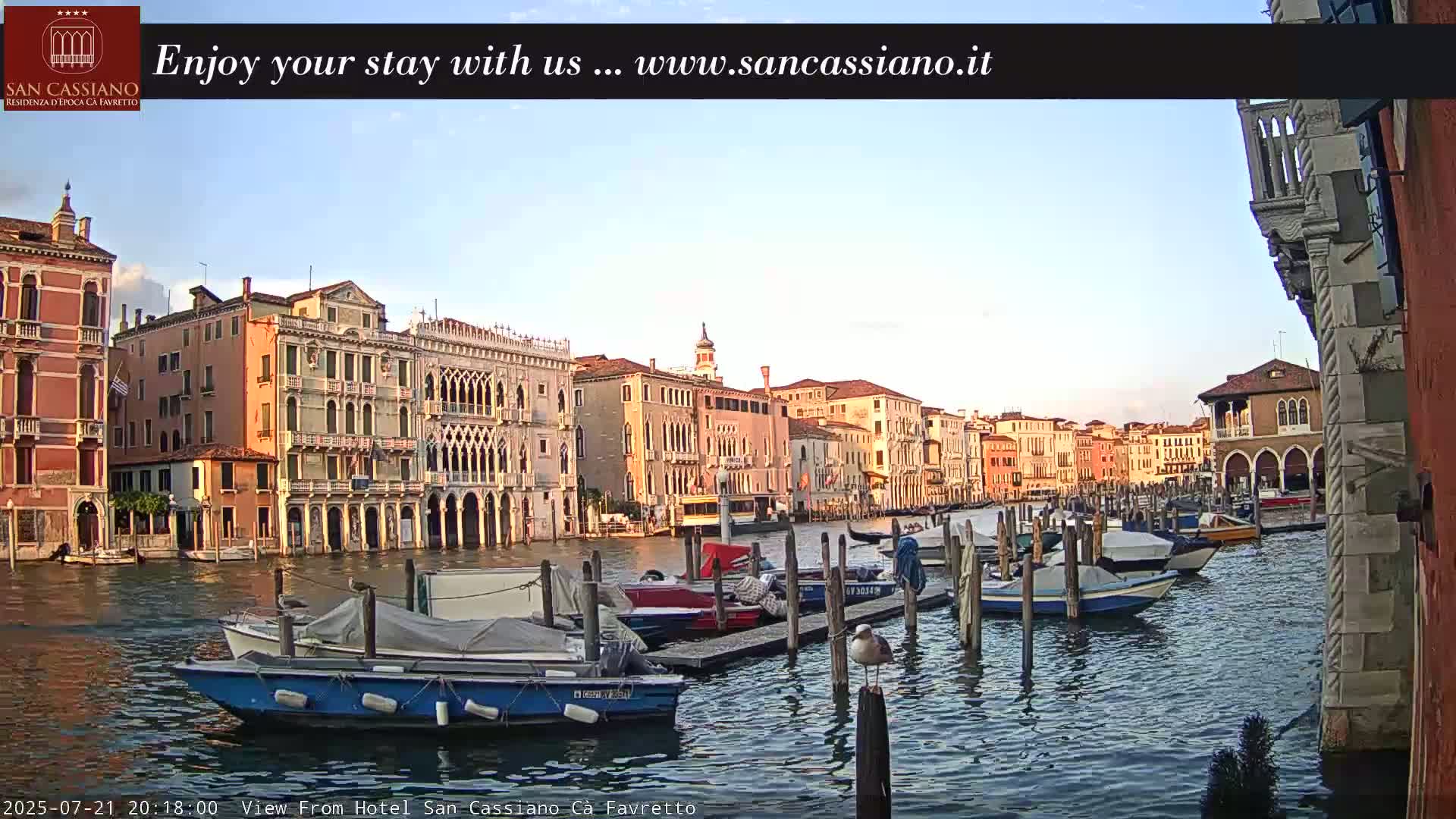 View of Grand Canal, Venice Live Cam - Venice, Veneto, Italy
