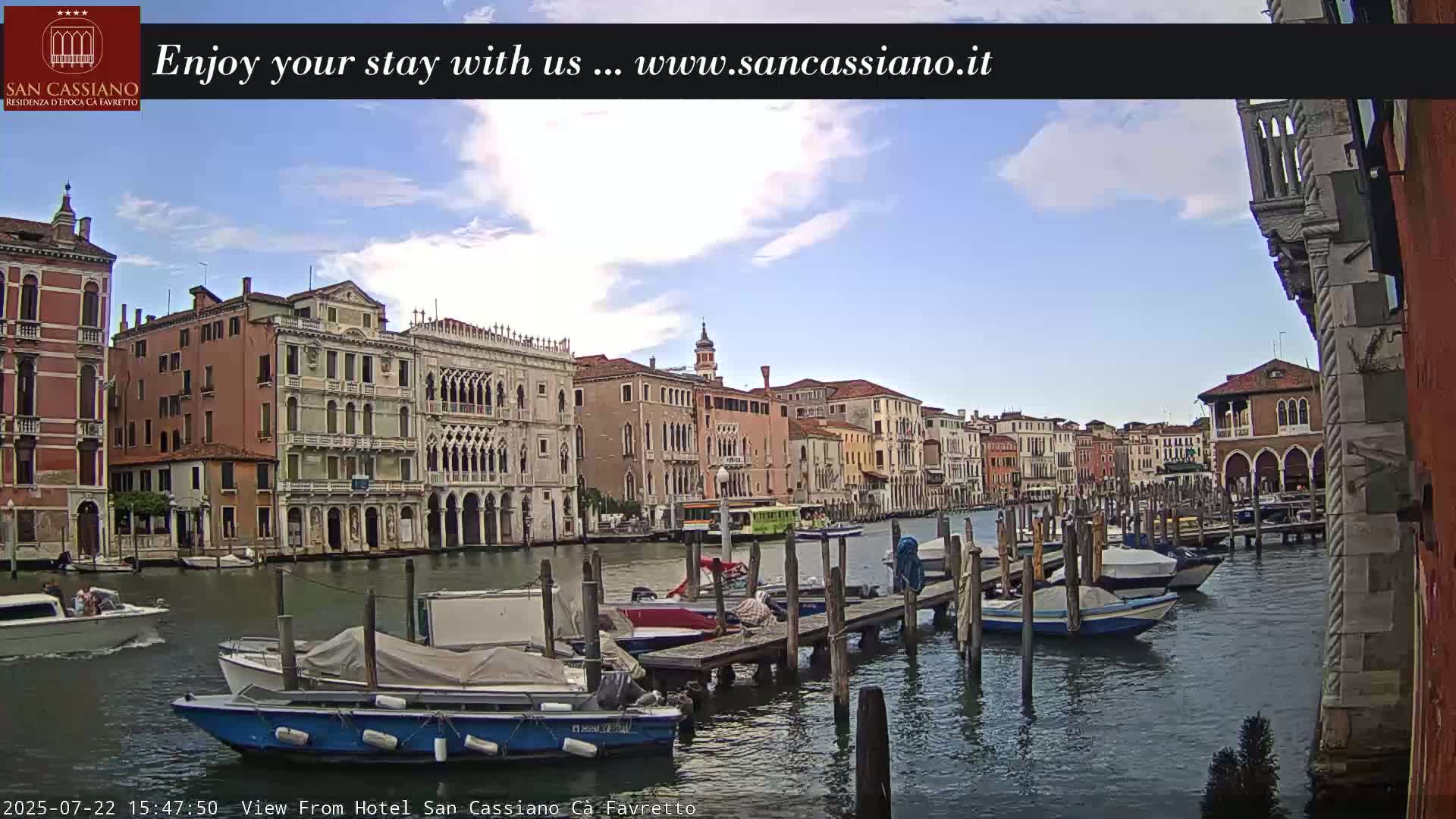 View of Grand Canal, Venice Live Cam - Venice, Veneto, Italy