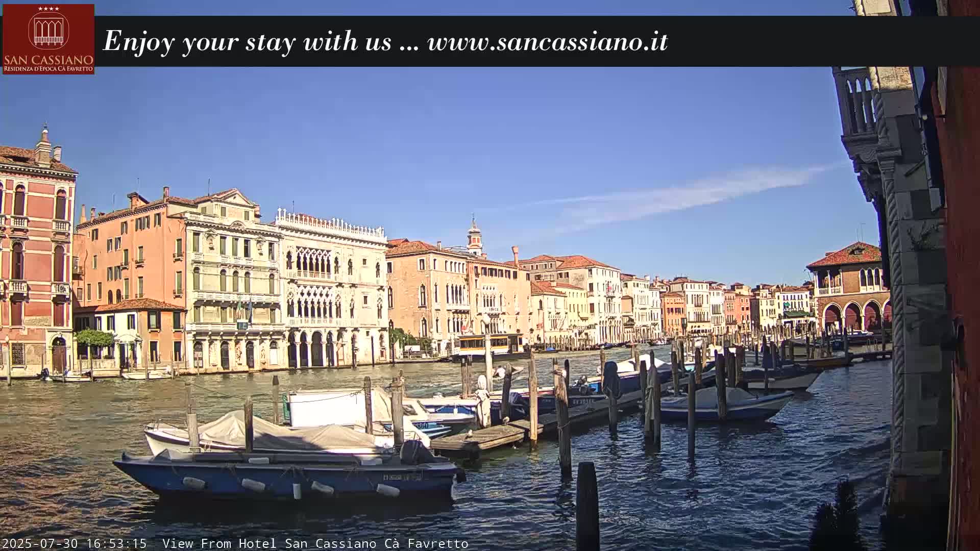 View of Grand Canal, Venice Live Cam - Venice, Veneto, Italy