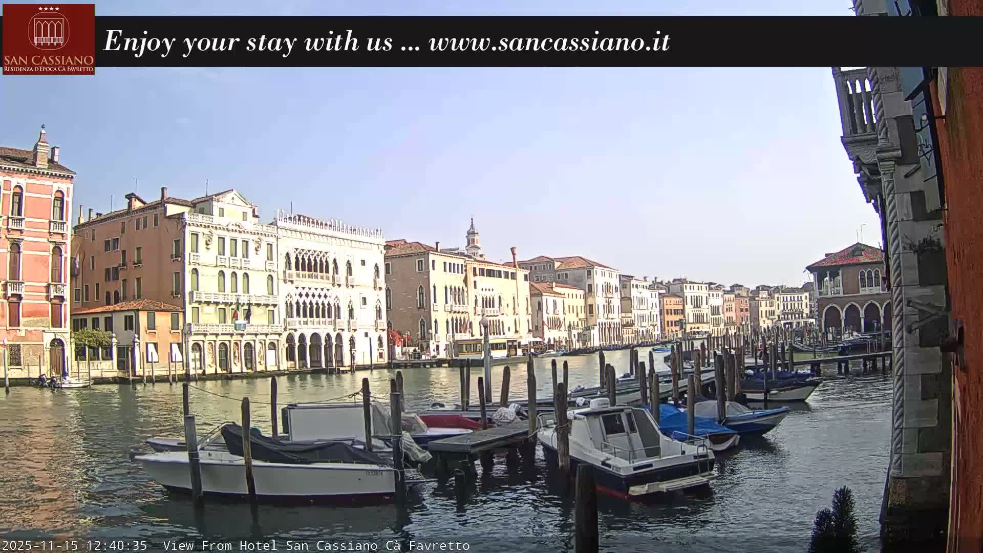 View of Grand Canal, Venice Live Cam - Venice, Veneto, Italy