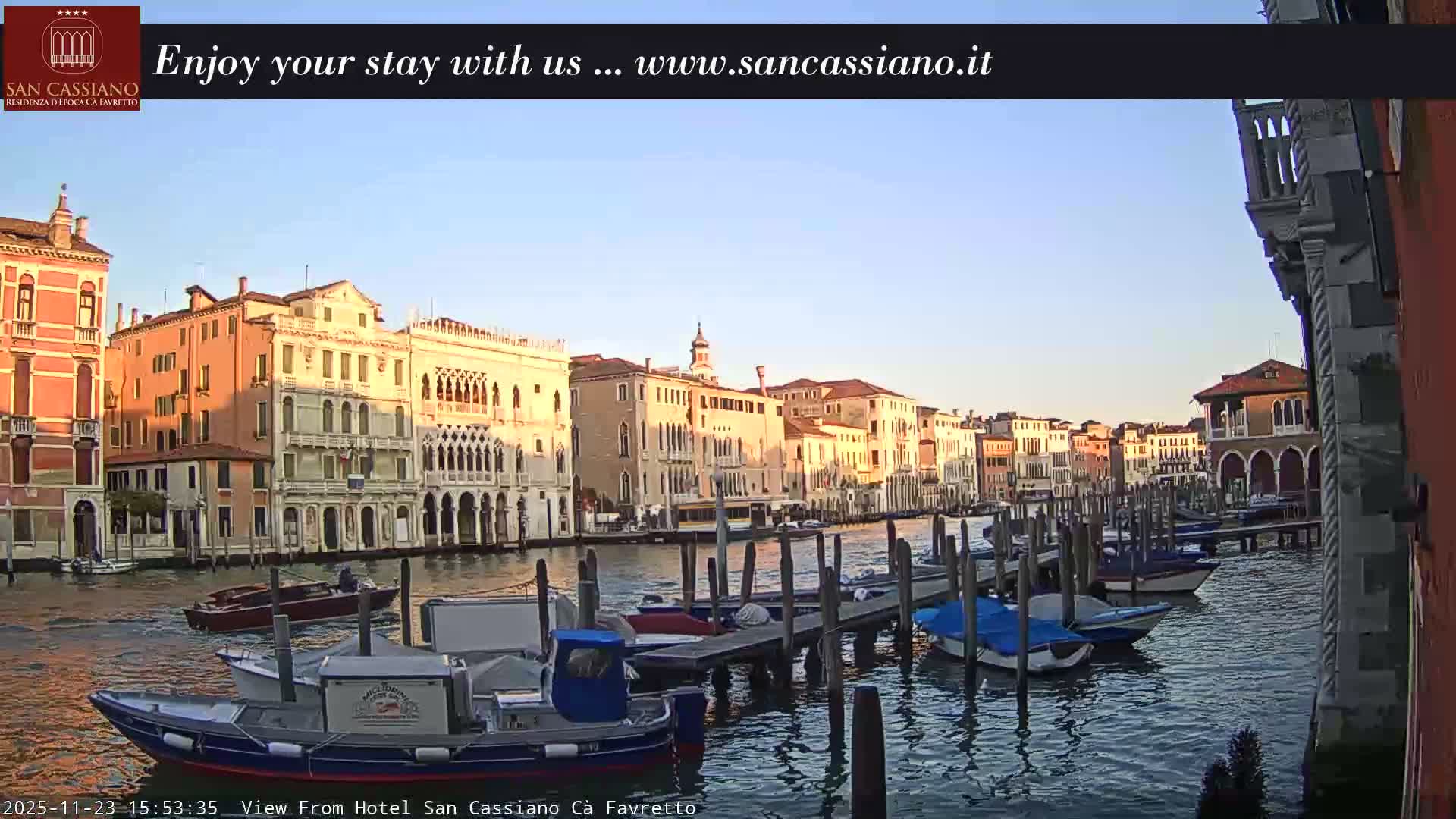 View of Grand Canal, Venice Live Cam - Venice, Veneto, Italy