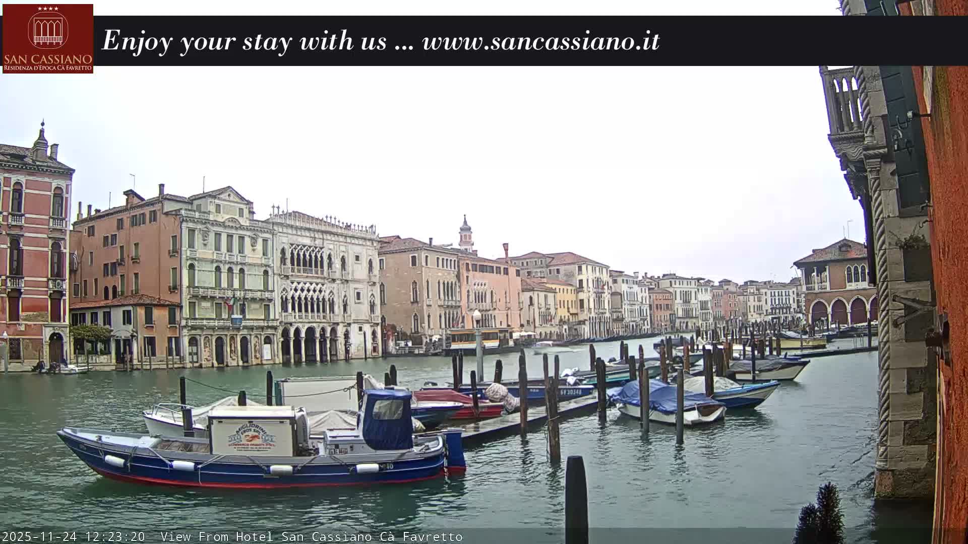 View of Grand Canal, Venice Live Cam - Venice, Veneto, Italy