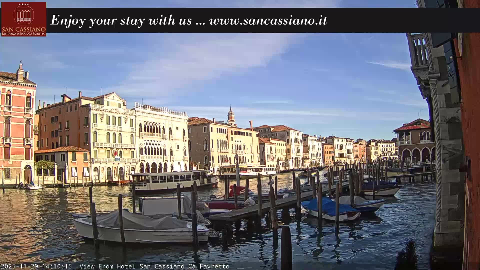 View of Grand Canal, Venice Live Cam - Venice, Veneto, Italy