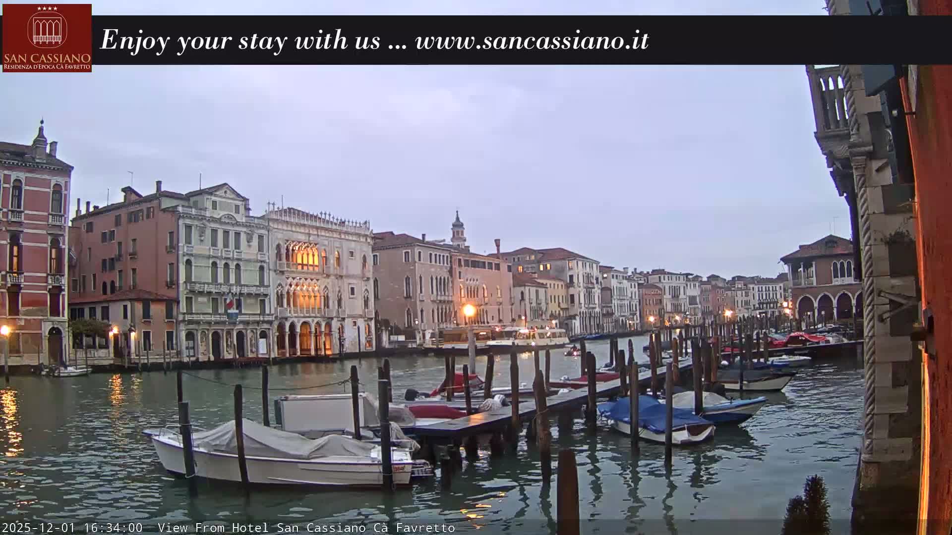 View of Grand Canal, Venice Live Cam - Venice, Veneto, Italy