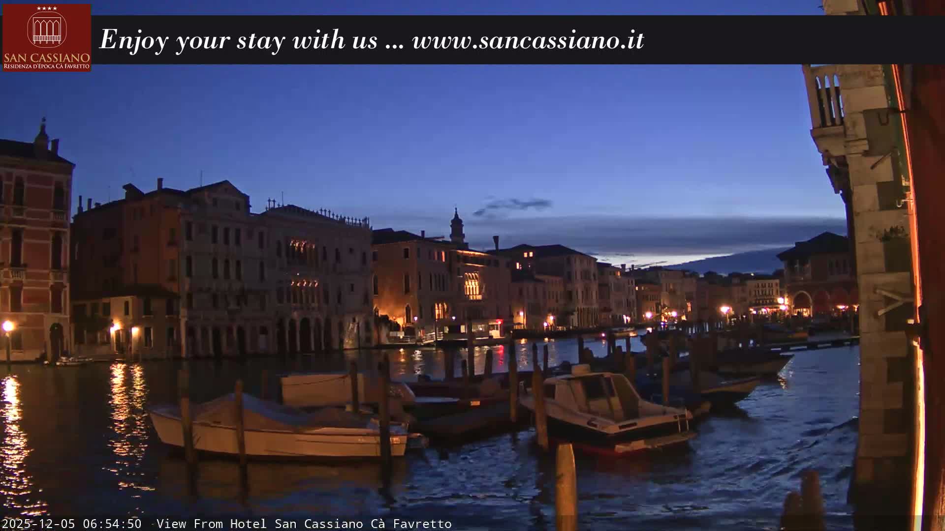 View of Grand Canal, Venice Live Cam - Venice, Veneto, Italy
