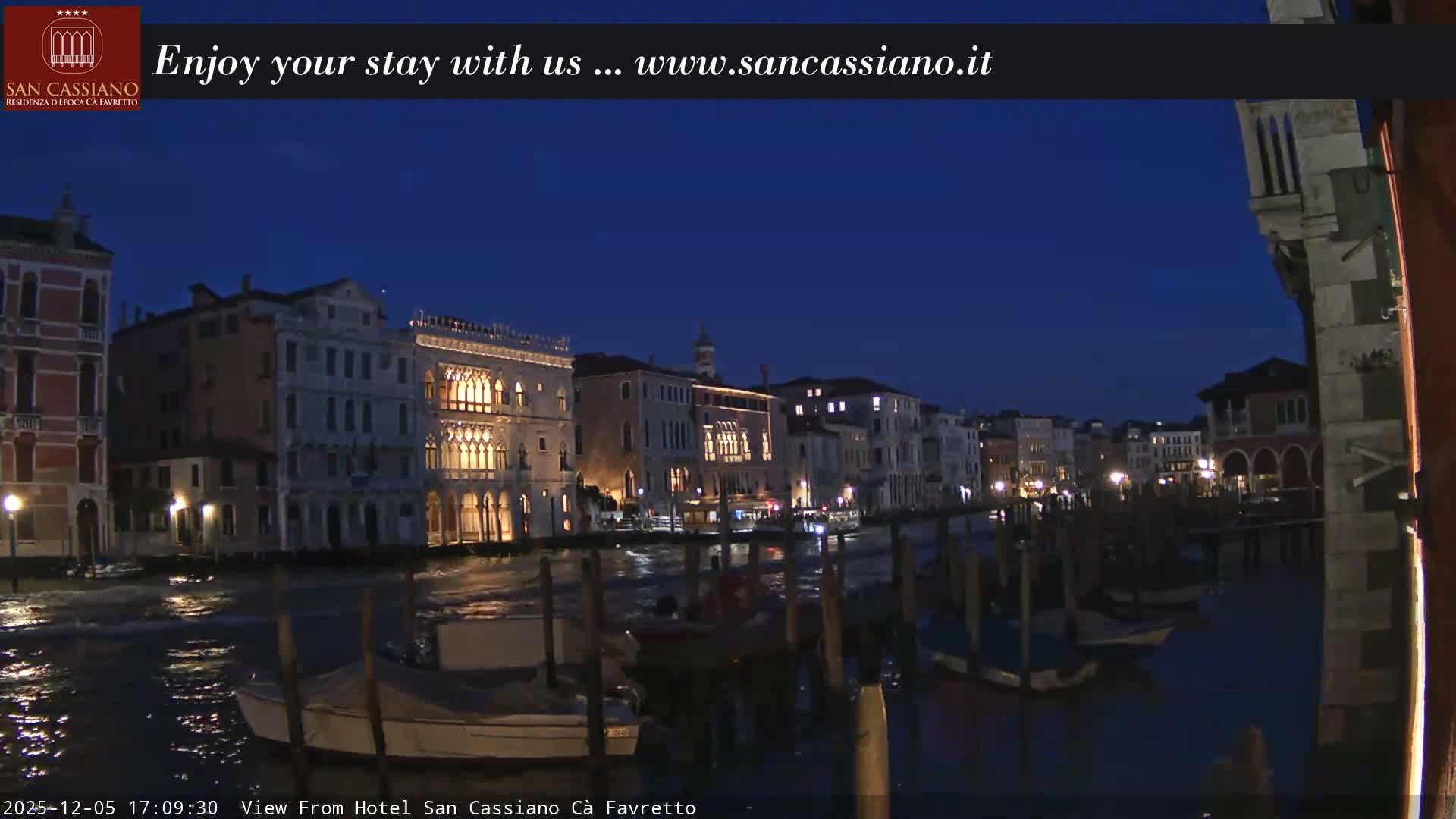View of Grand Canal, Venice Live Cam - Venice, Veneto, Italy