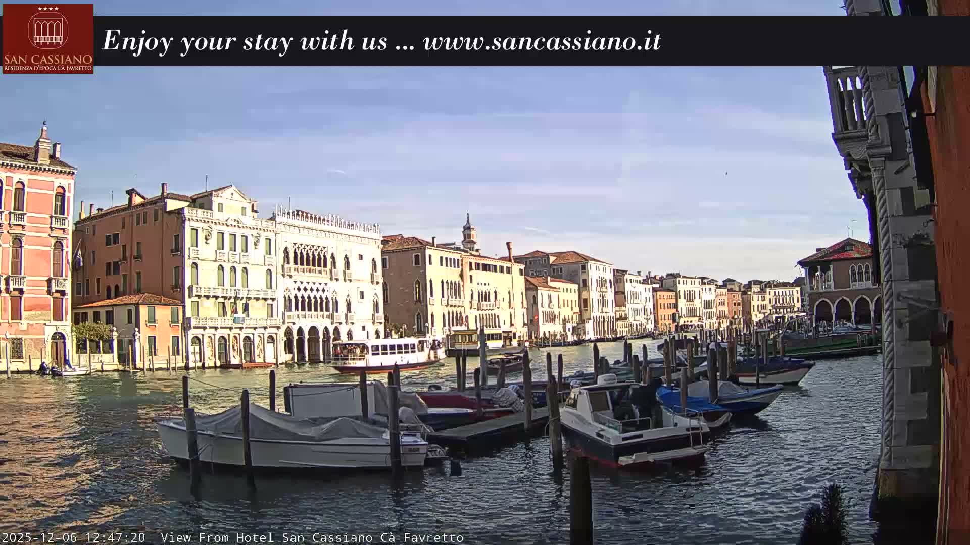 View of Grand Canal, Venice Live Cam - Venice, Veneto, Italy