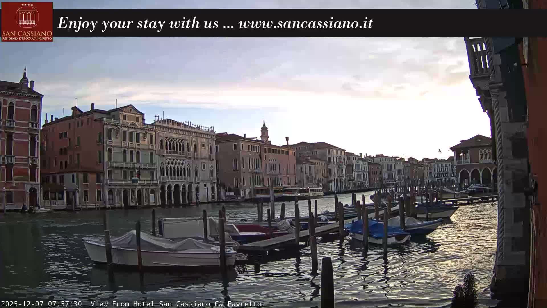 View of Grand Canal, Venice Live Cam - Venice, Veneto, Italy