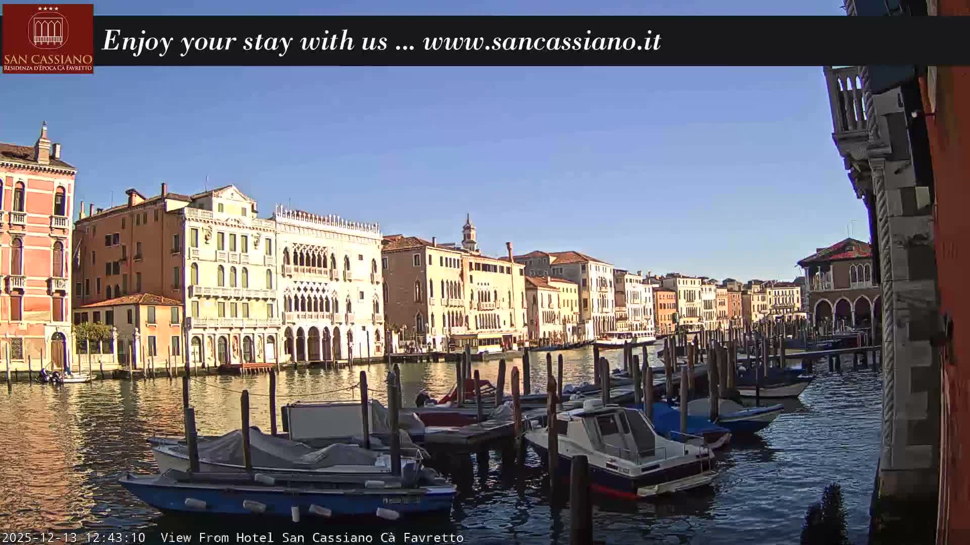 View of Grand Canal, Venice Live Cam - Venice, Veneto, Italy
