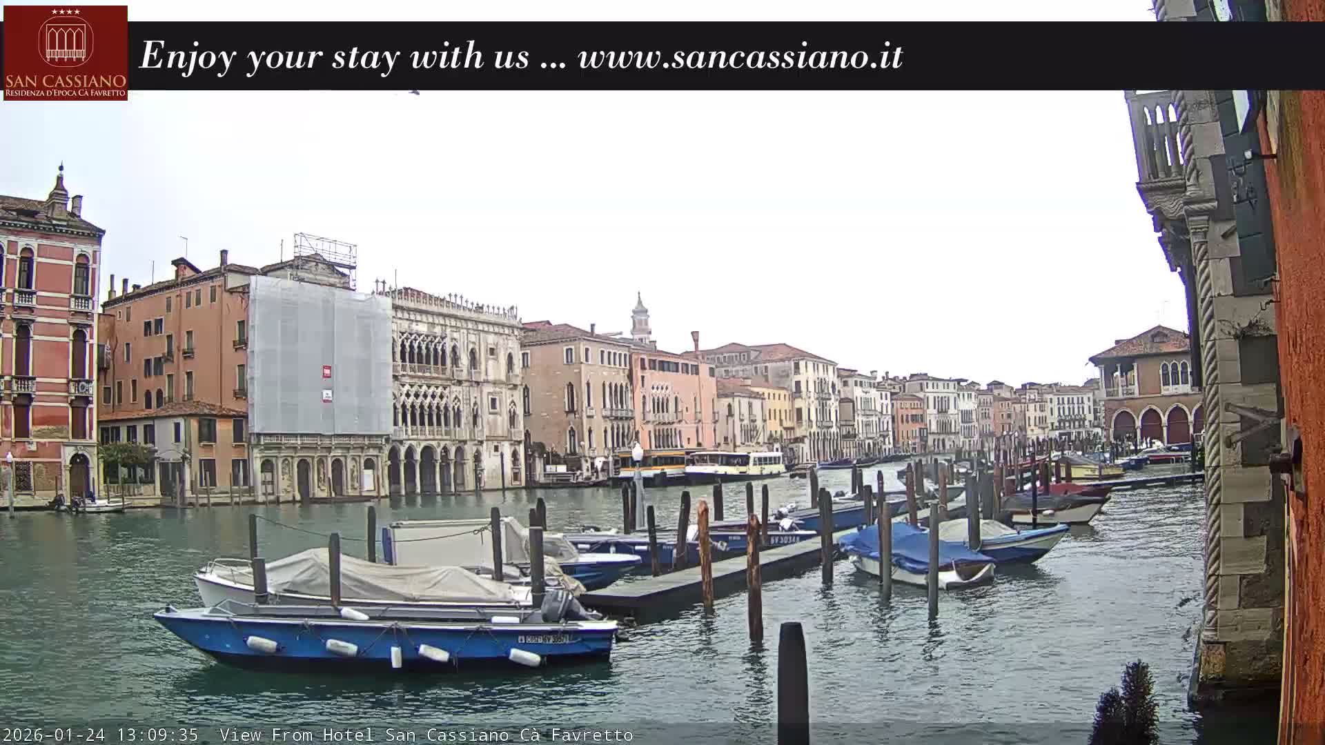 View of Grand Canal, Venice Live Cam - Venice, Veneto, Italy