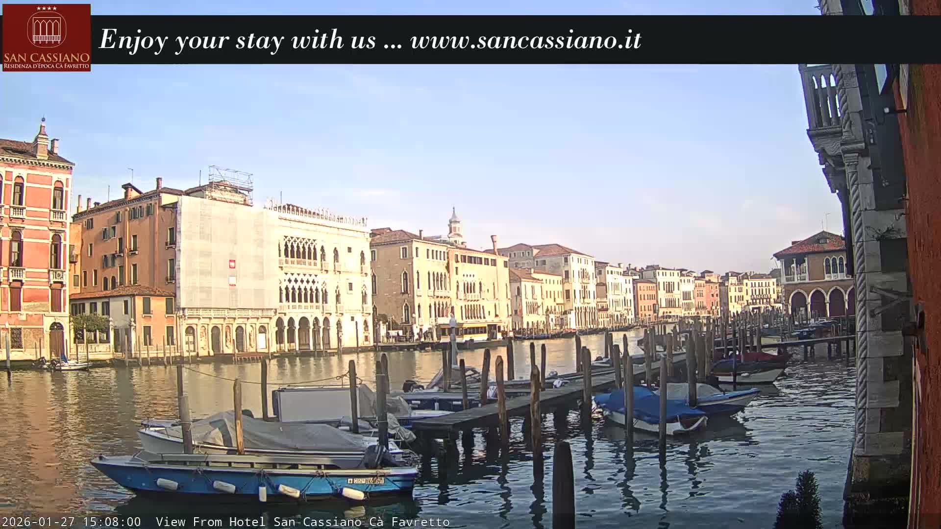 View of Grand Canal, Venice Live Cam - Venice, Veneto, Italy