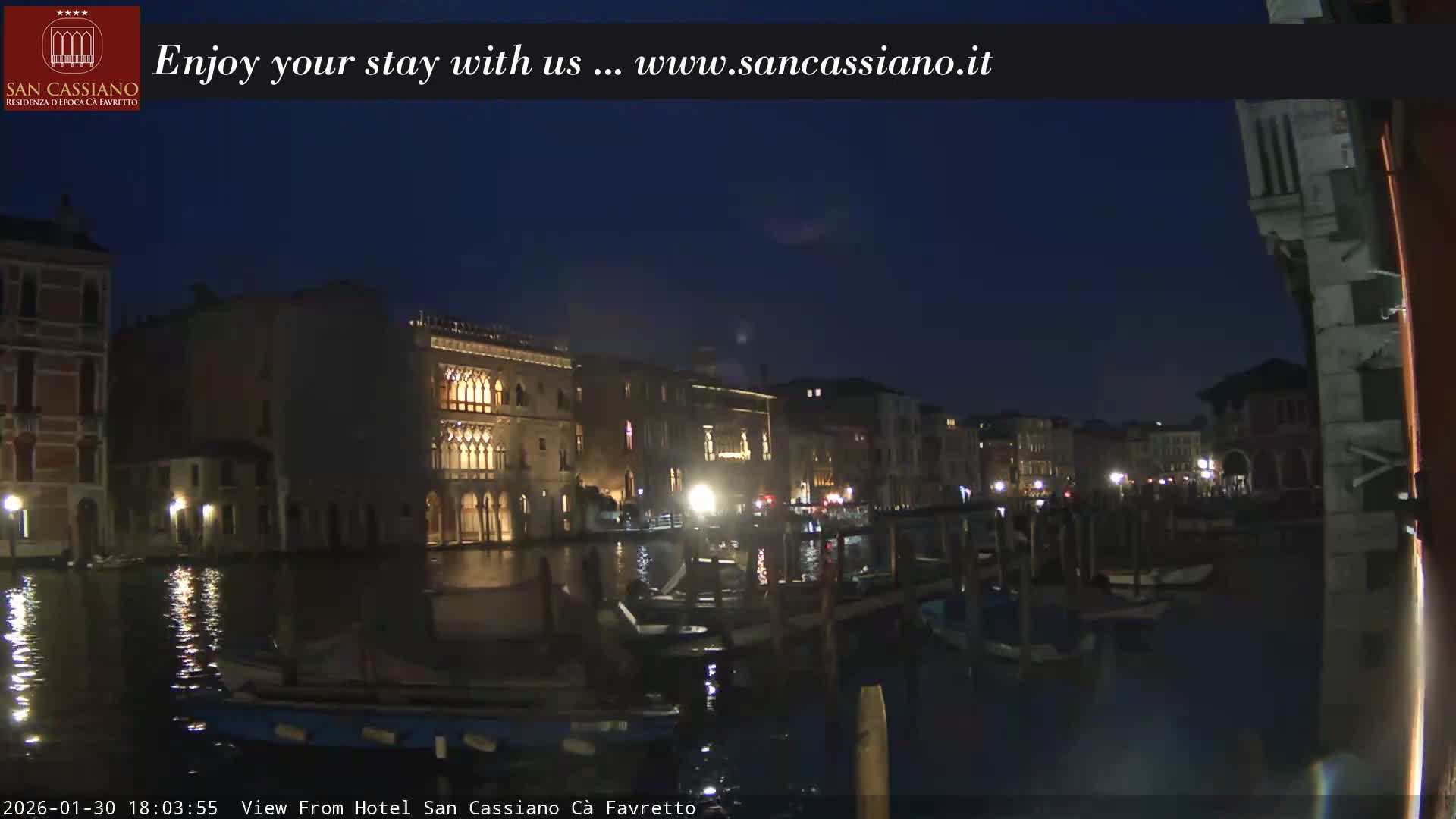 View of Grand Canal, Venice Live Cam - Venice, Veneto, Italy