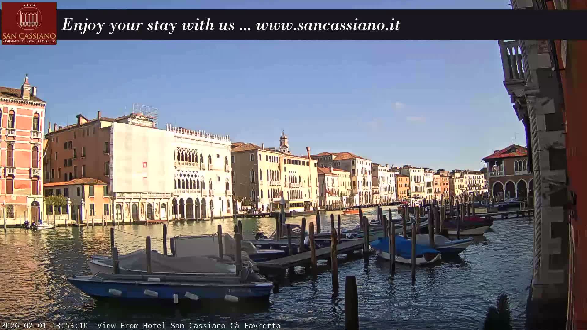 View of Grand Canal, Venice Live Cam - Venice, Veneto, Italy