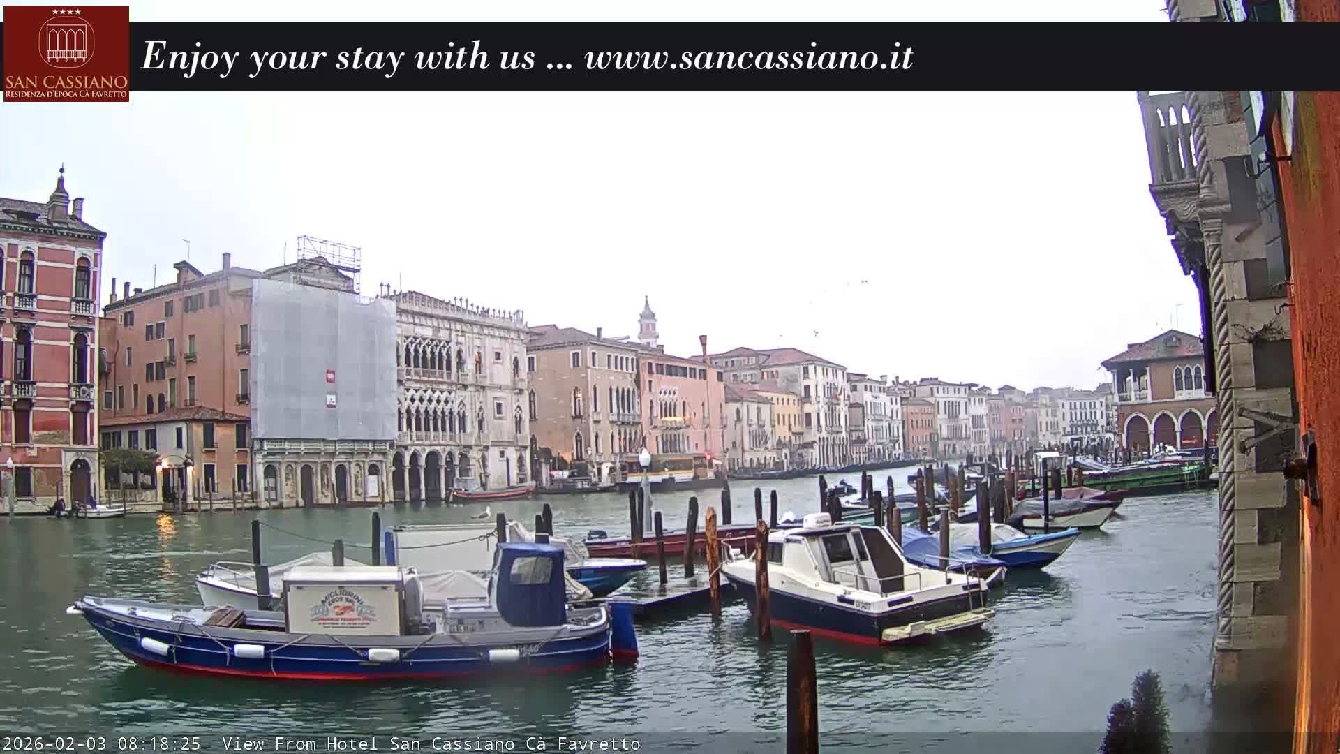 View of Grand Canal, Venice Live Cam - Venice, Veneto, Italy