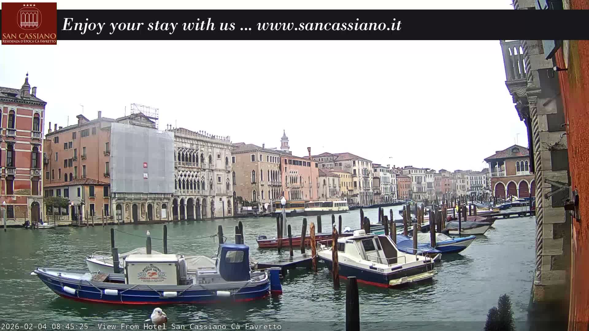 View of Grand Canal, Venice Live Cam - Venice, Veneto, Italy