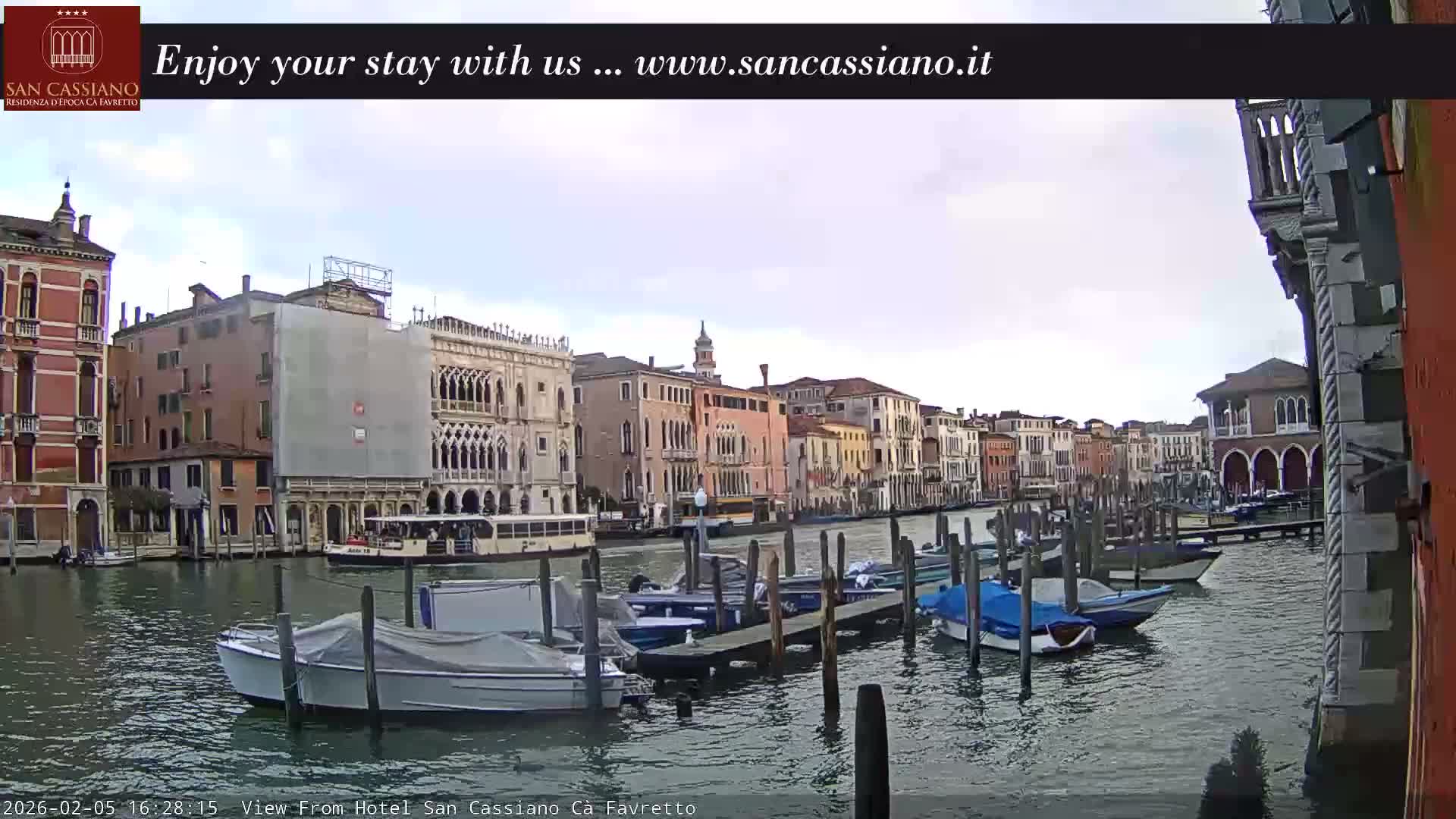 View of Grand Canal, Venice Live Cam - Venice, Veneto, Italy