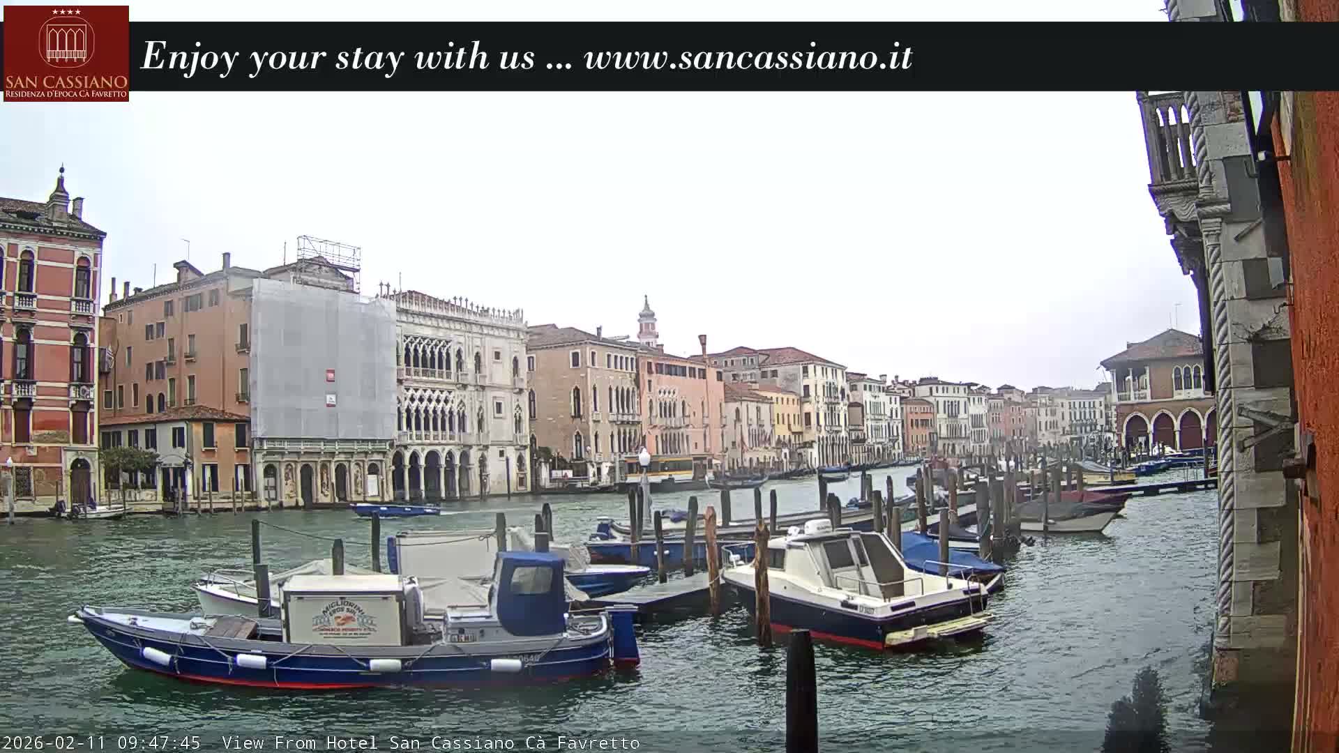 View of Grand Canal, Venice Live Cam - Venice, Veneto, Italy
