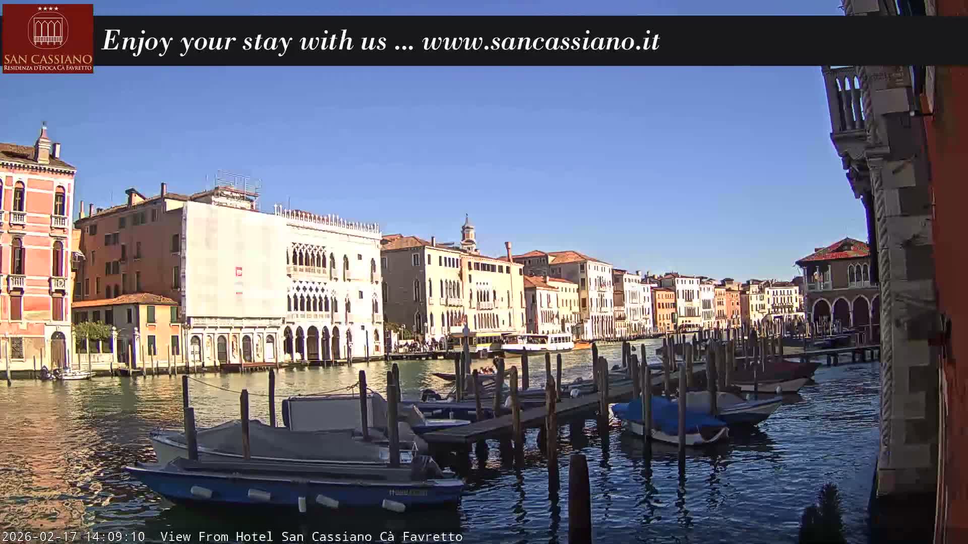 View of Grand Canal, Venice Live Cam - Venice, Veneto, Italy