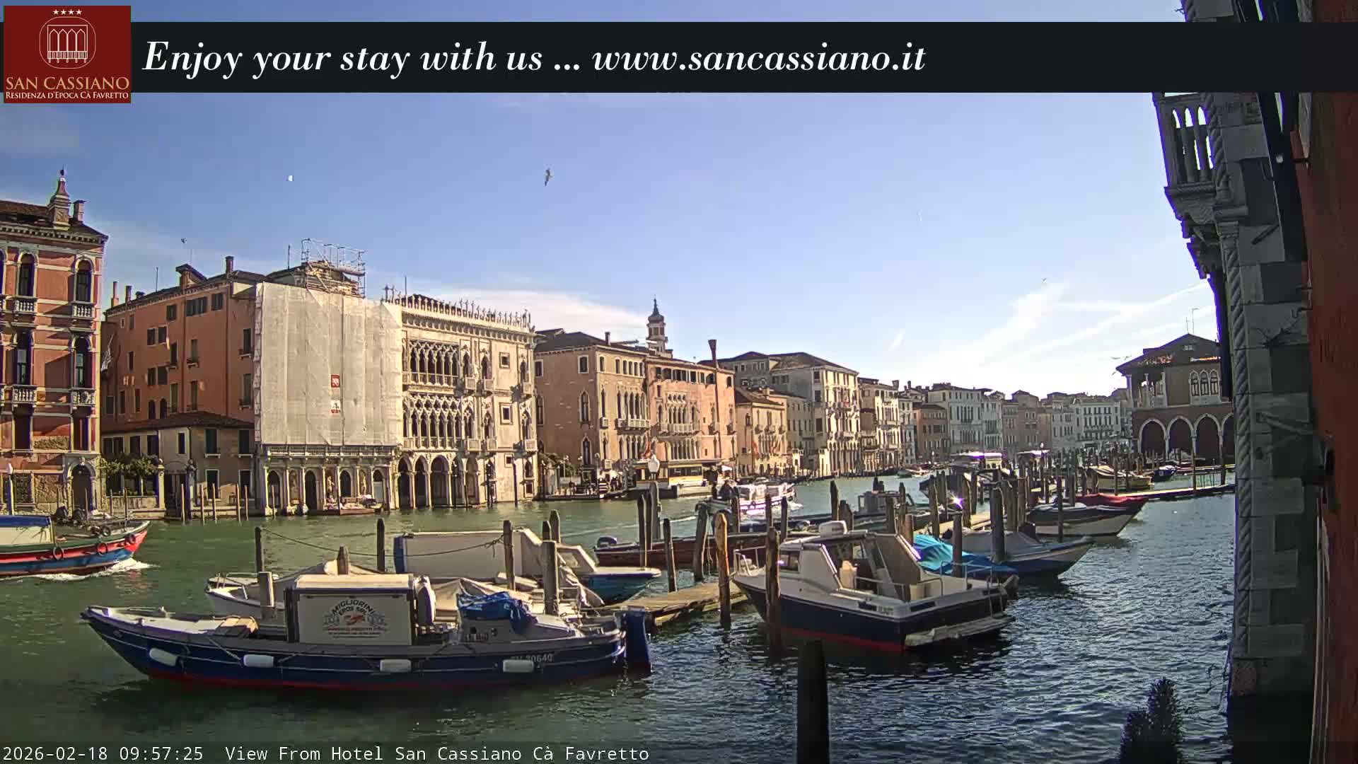 View of Grand Canal, Venice Live Cam - Venice, Veneto, Italy