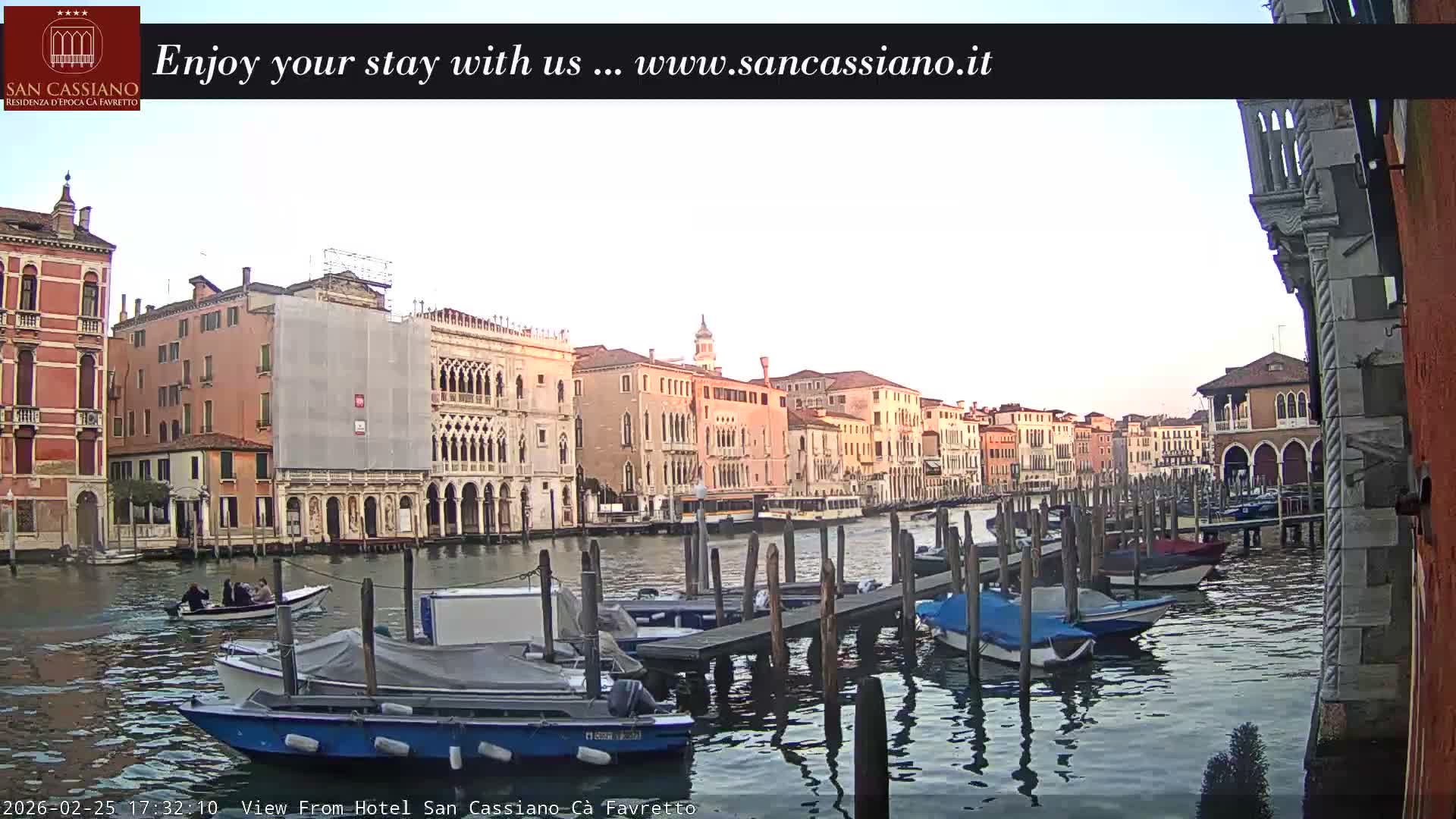 View of Grand Canal, Venice Live Cam - Venice, Veneto, Italy