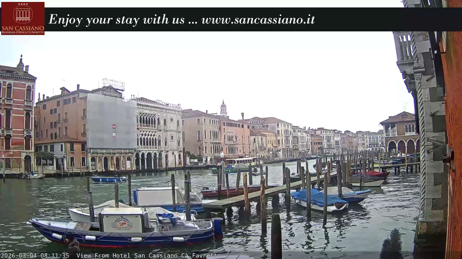 View of Grand Canal, Venice Live Cam - Venice, Veneto, Italy