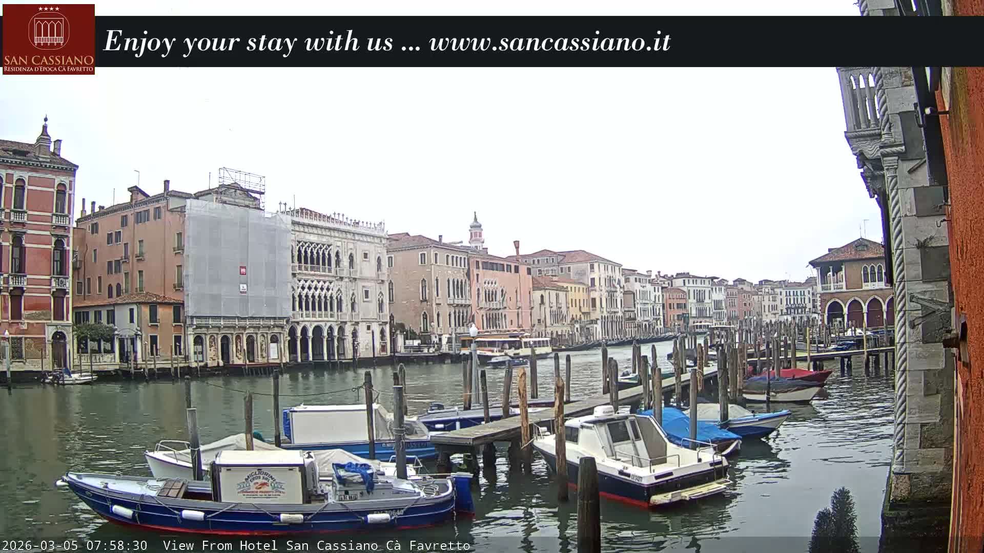 View of Grand Canal, Venice Live Cam - Venice, Veneto, Italy