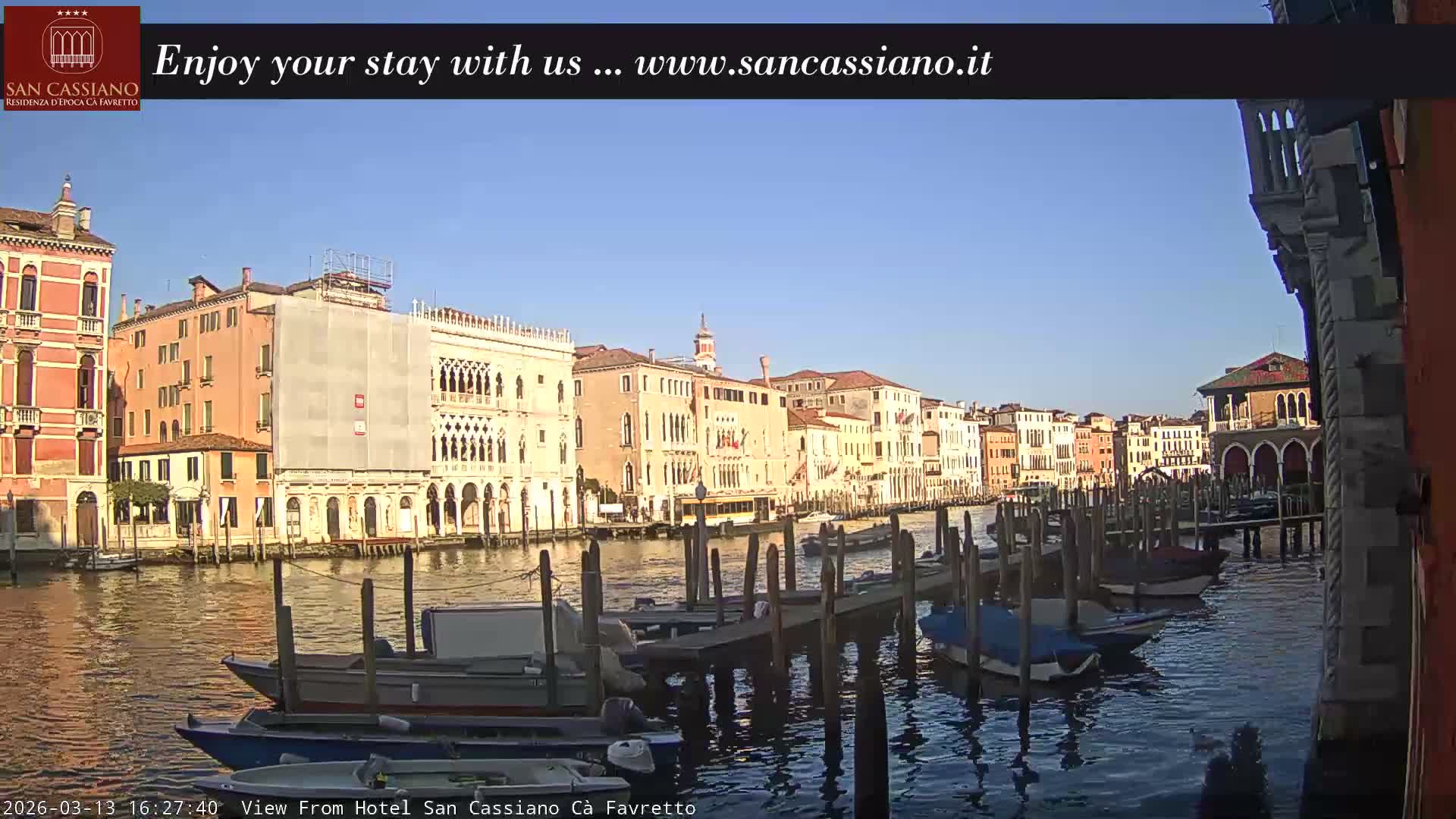 View of Grand Canal, Venice Live Cam - Venice, Veneto, Italy