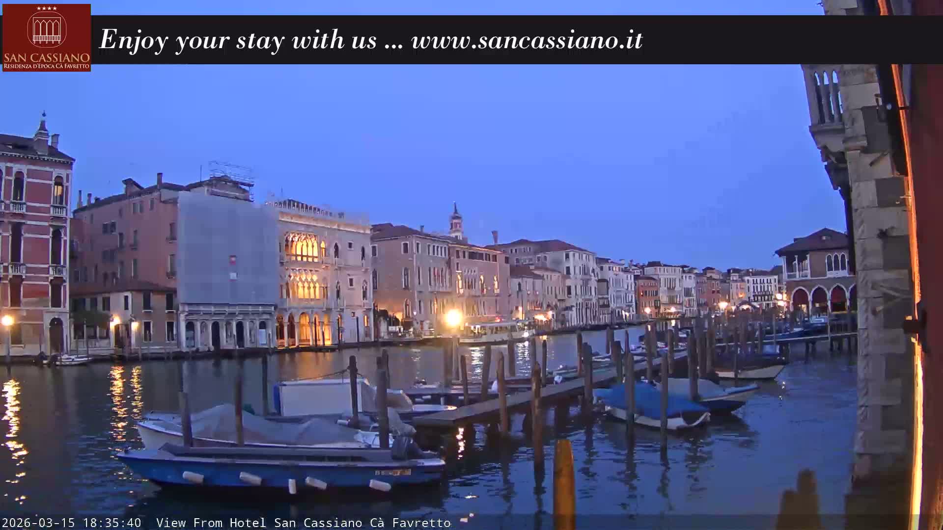 View of Grand Canal, Venice Live Cam - Venice, Veneto, Italy