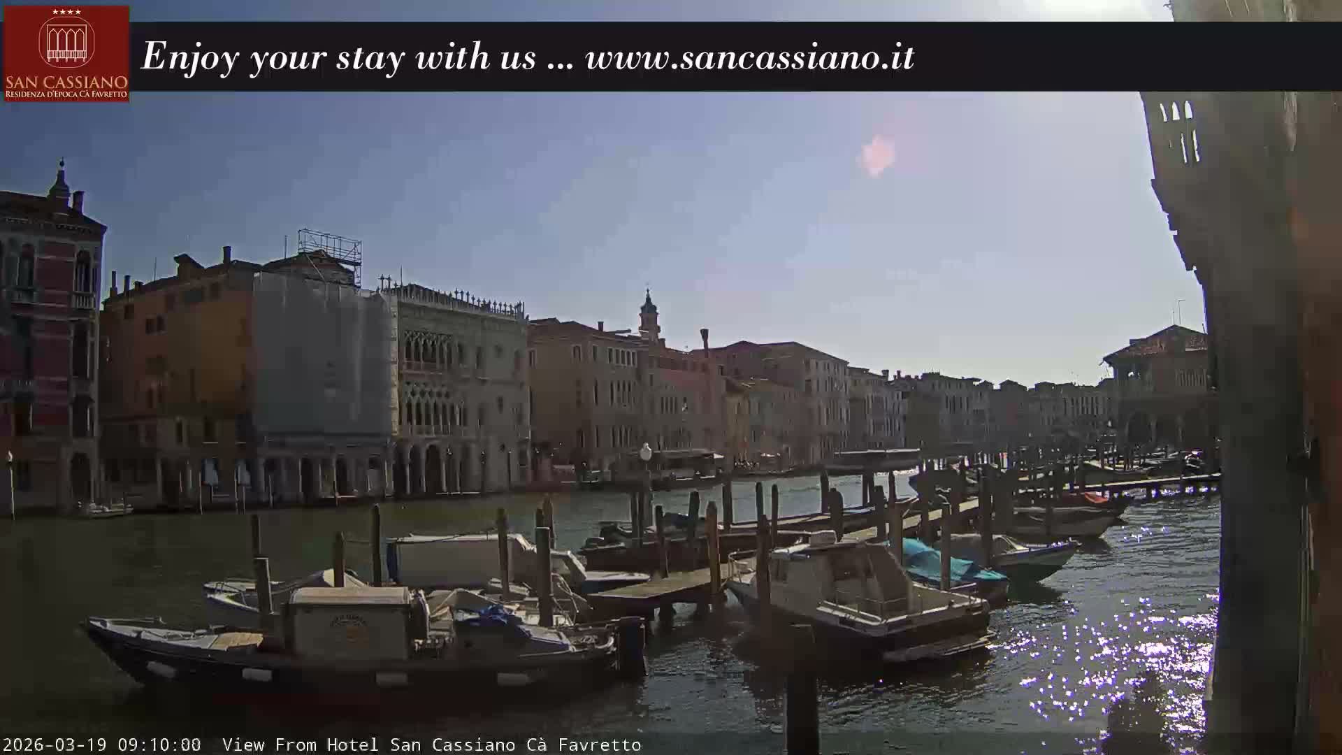 View of Grand Canal, Venice Live Cam - Venice, Veneto, Italy