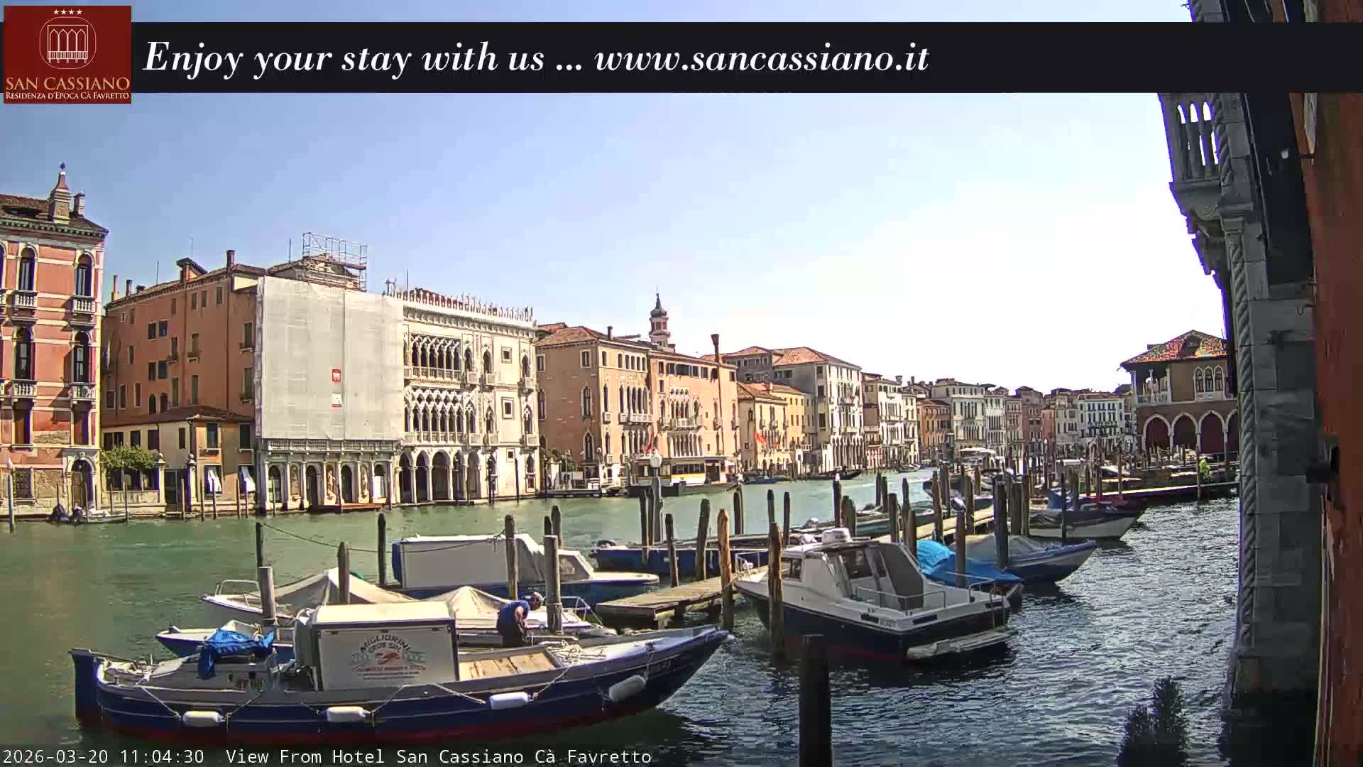 View of Grand Canal, Venice Live Cam - Venice, Veneto, Italy
