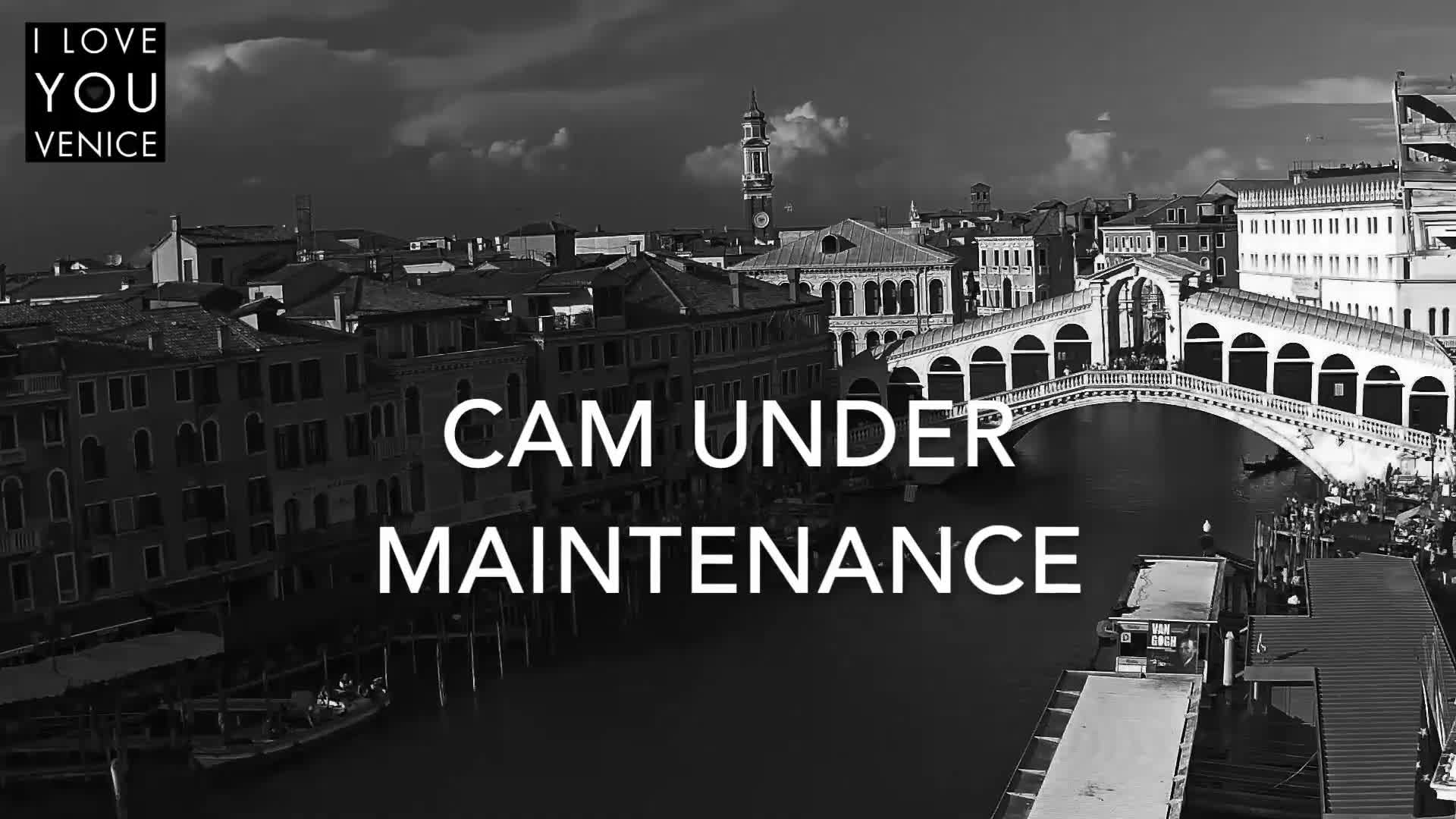 Venice, Rialto Bridge in Grand Canal Live Cam - Venice, Veneto, Italy