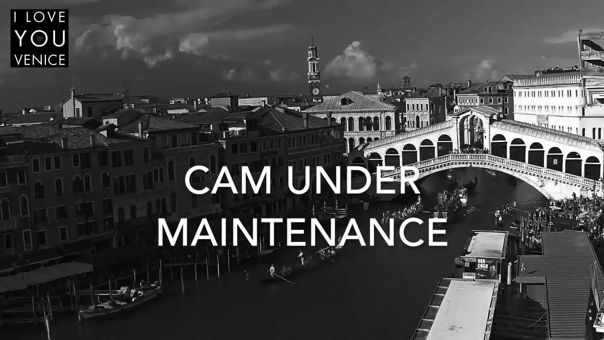 Venice, Rialto Bridge in Grand Canal Live Cam - Venice, Veneto, Italy