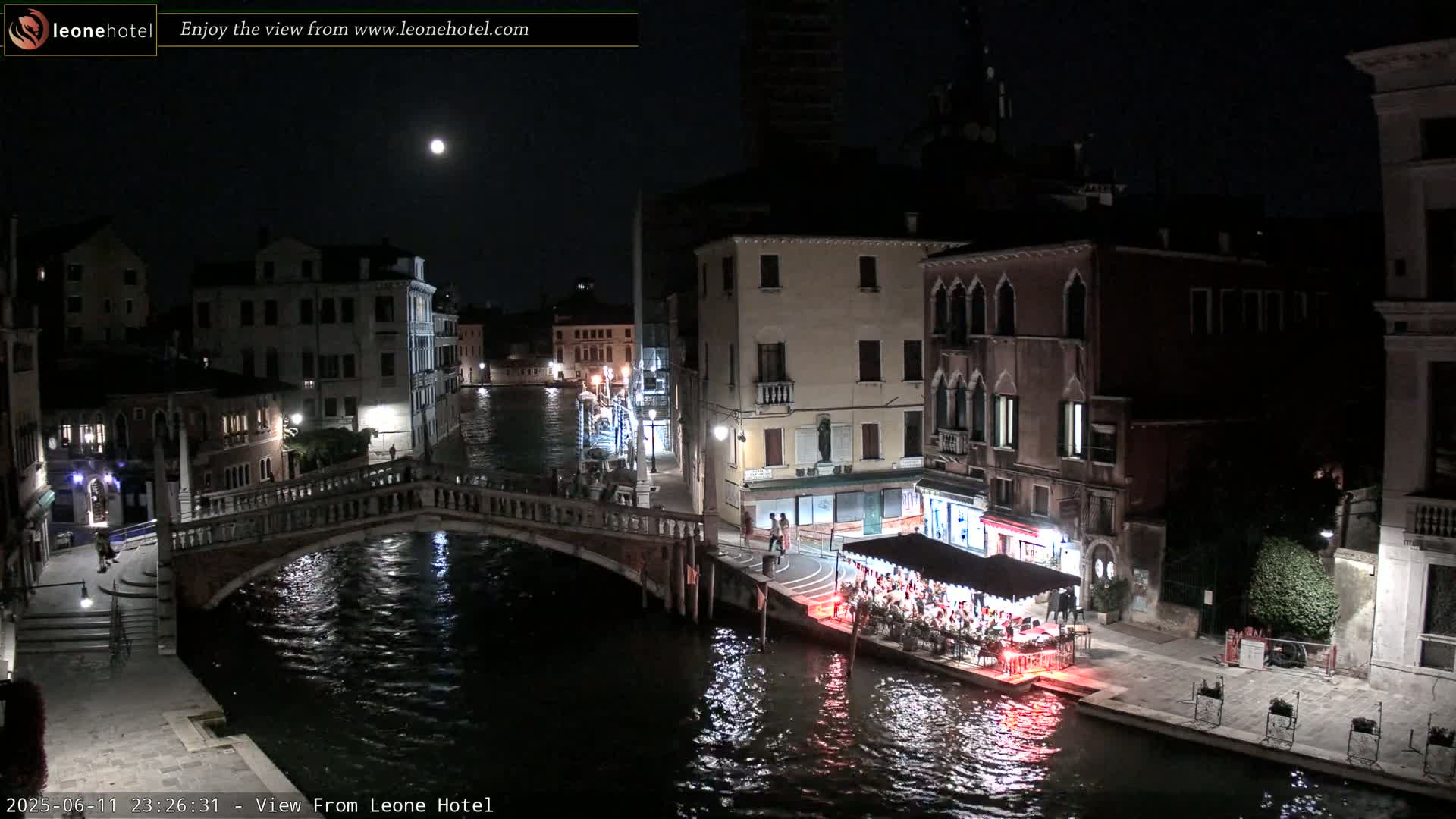 Venice, Canal of Cannaregio , Ponte delle Guglie Bridge Live Cam - Veneto, Italy