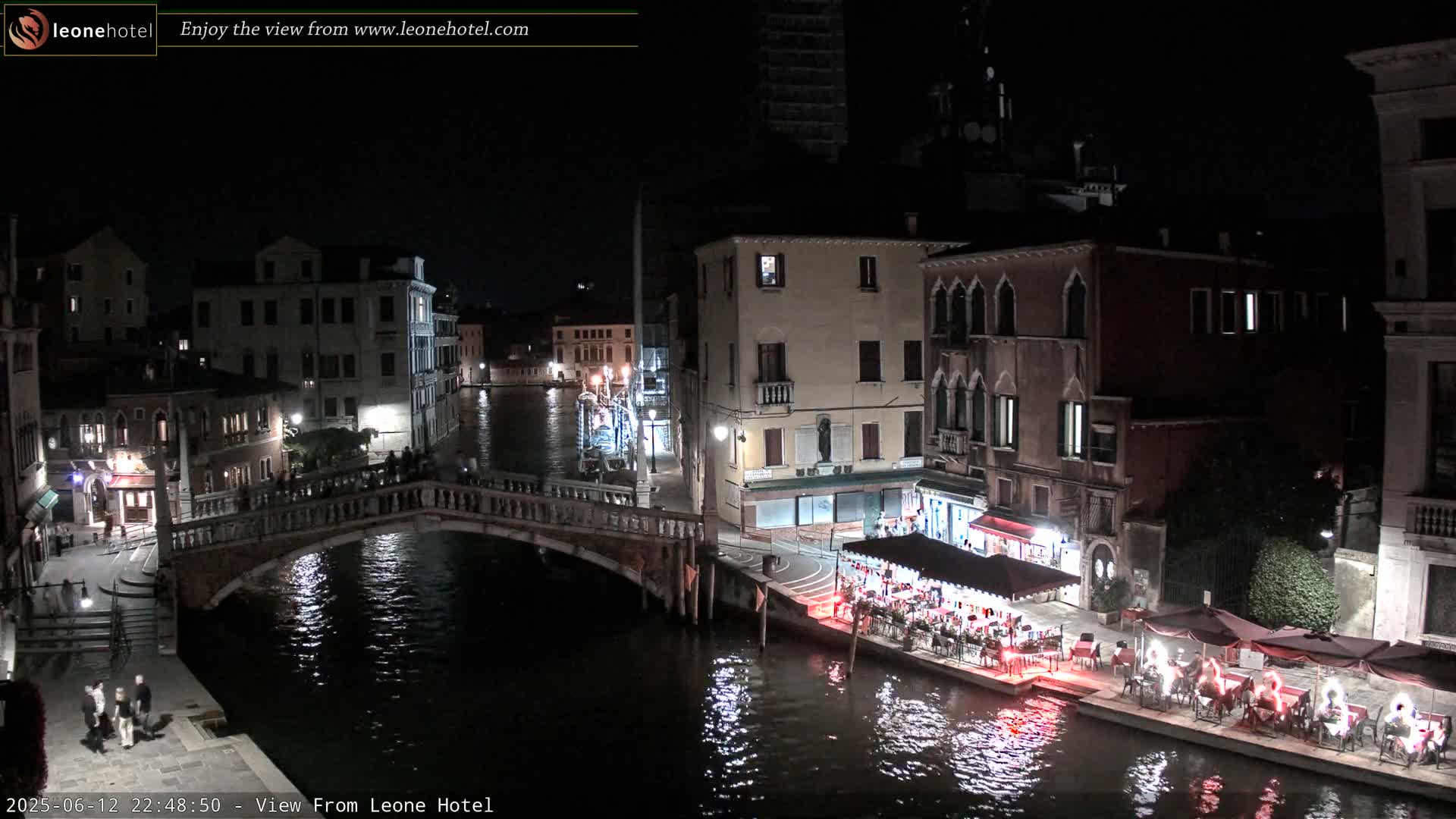 Venice, Canal of Cannaregio , Ponte delle Guglie Bridge Live Cam - Veneto, Italy
