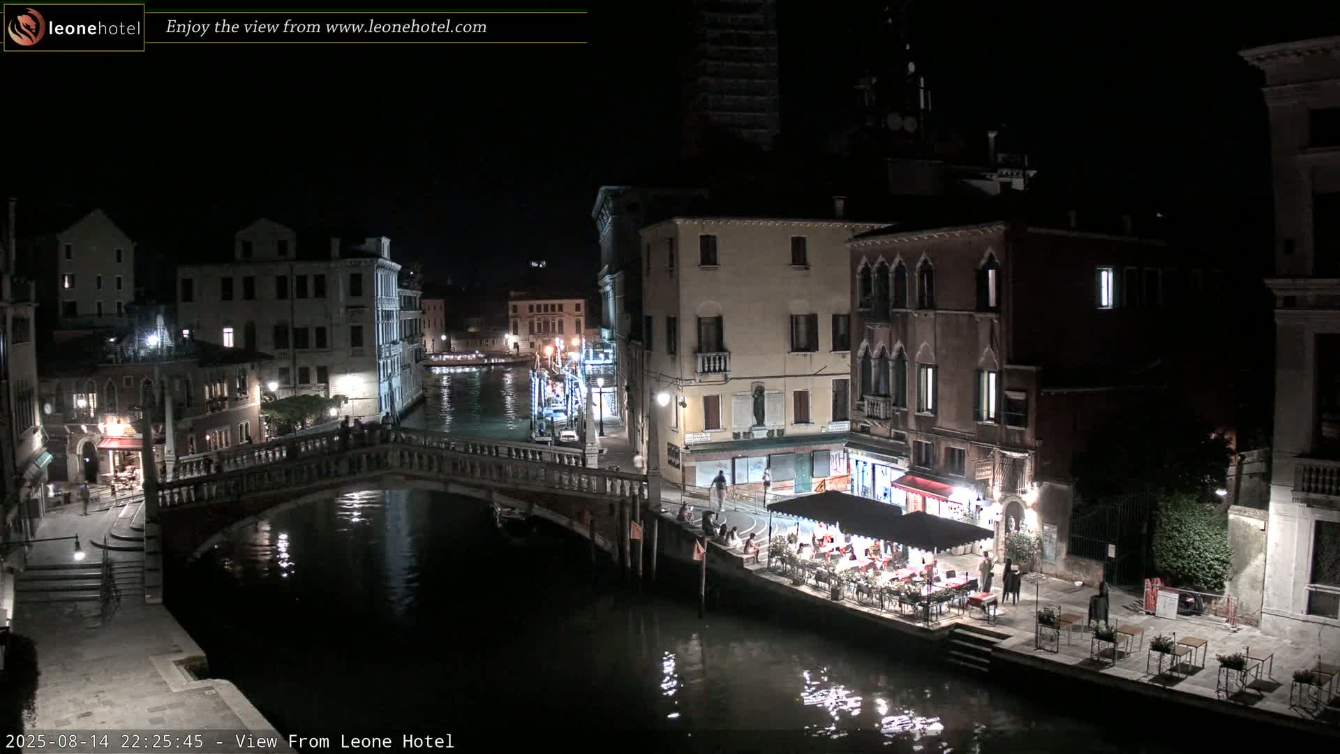 Venice, Canal of Cannaregio , Ponte delle Guglie Bridge Live Cam - Venice, Veneto, Italy