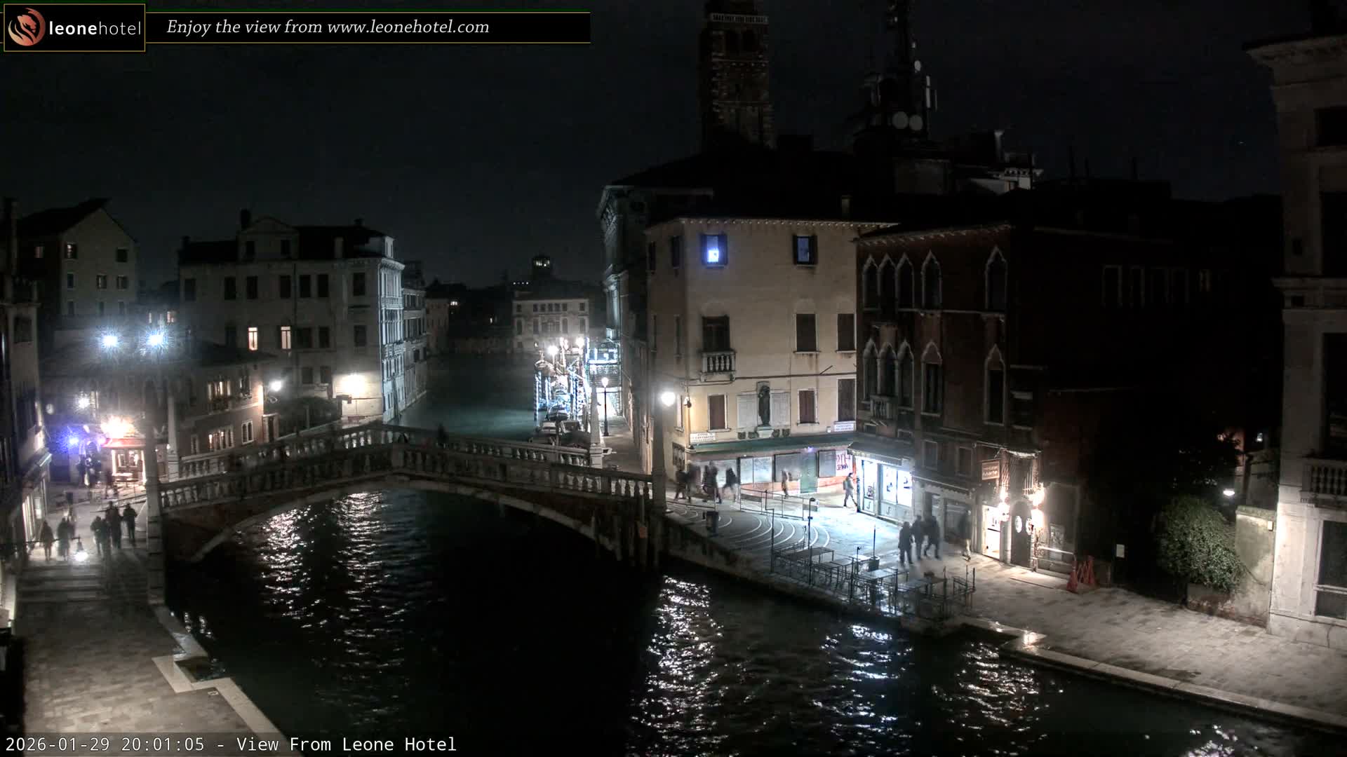 Venice, Canal of Cannaregio , Ponte delle Guglie Bridge Live Cam - Venice, Veneto, Italy