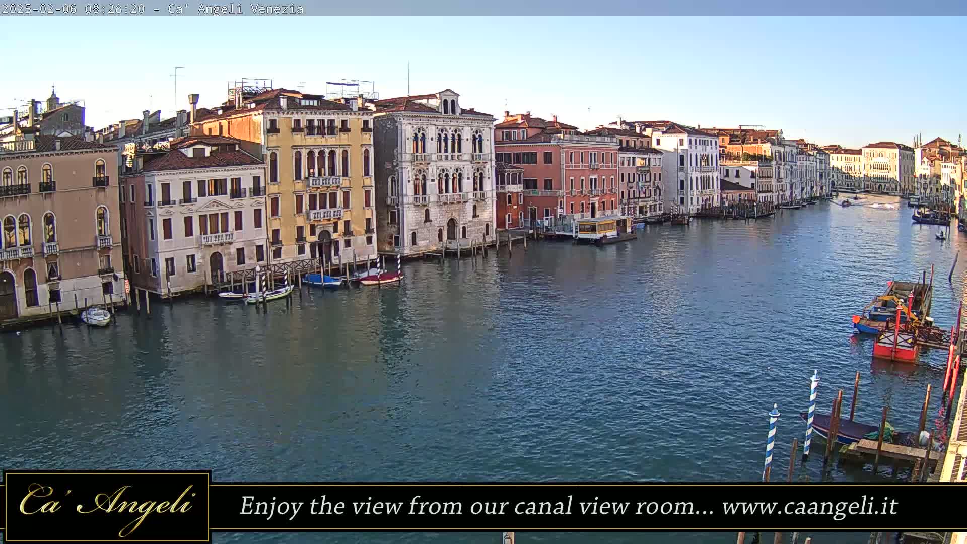 Grand Canal in Venezia Panaromic Live Cam - Venice, Veneto, Italy