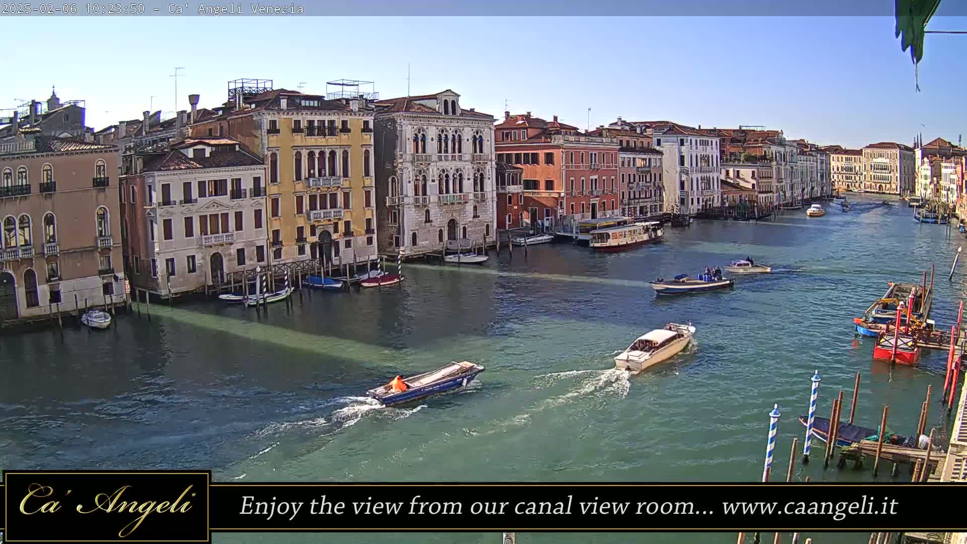 Grand Canal in Venezia Panaromic Live Cam - Venice, Veneto, Italy