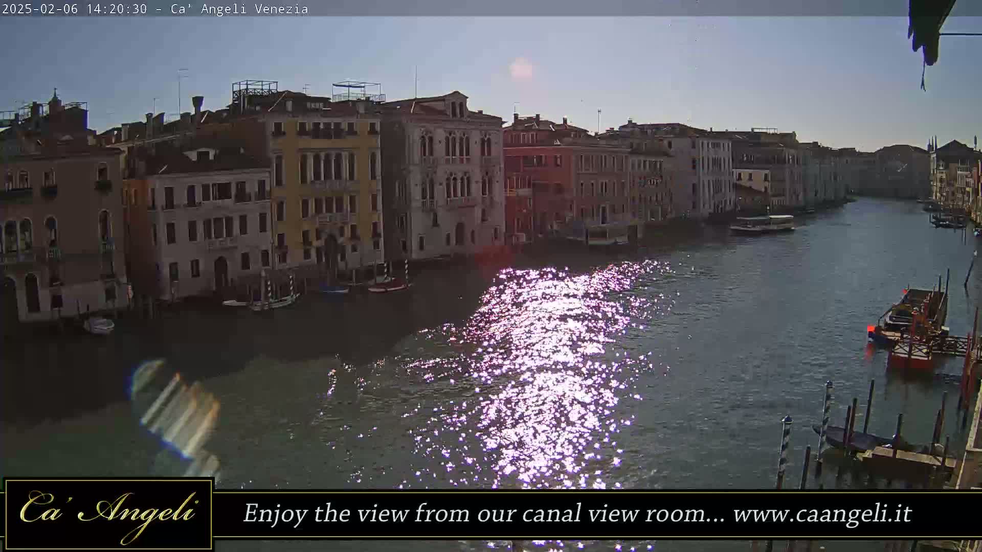 Grand Canal in Venezia Panaromic Live Cam - Venice, Veneto, Italy