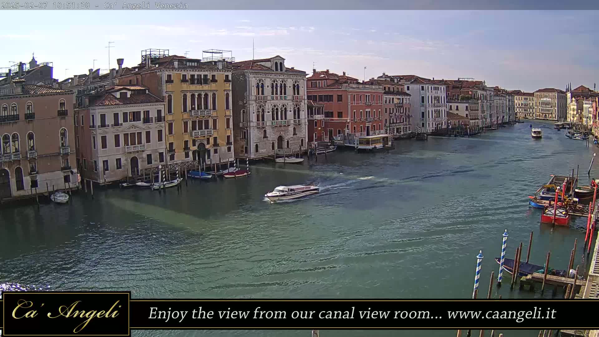 Grand Canal in Venezia Panaromic Live Cam - Venice, Veneto, Italy