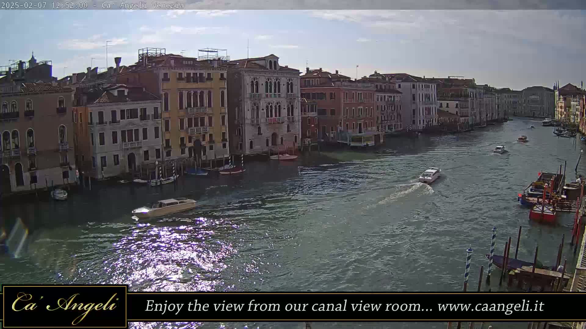 Grand Canal in Venezia Panaromic Live Cam - Venice, Veneto, Italy