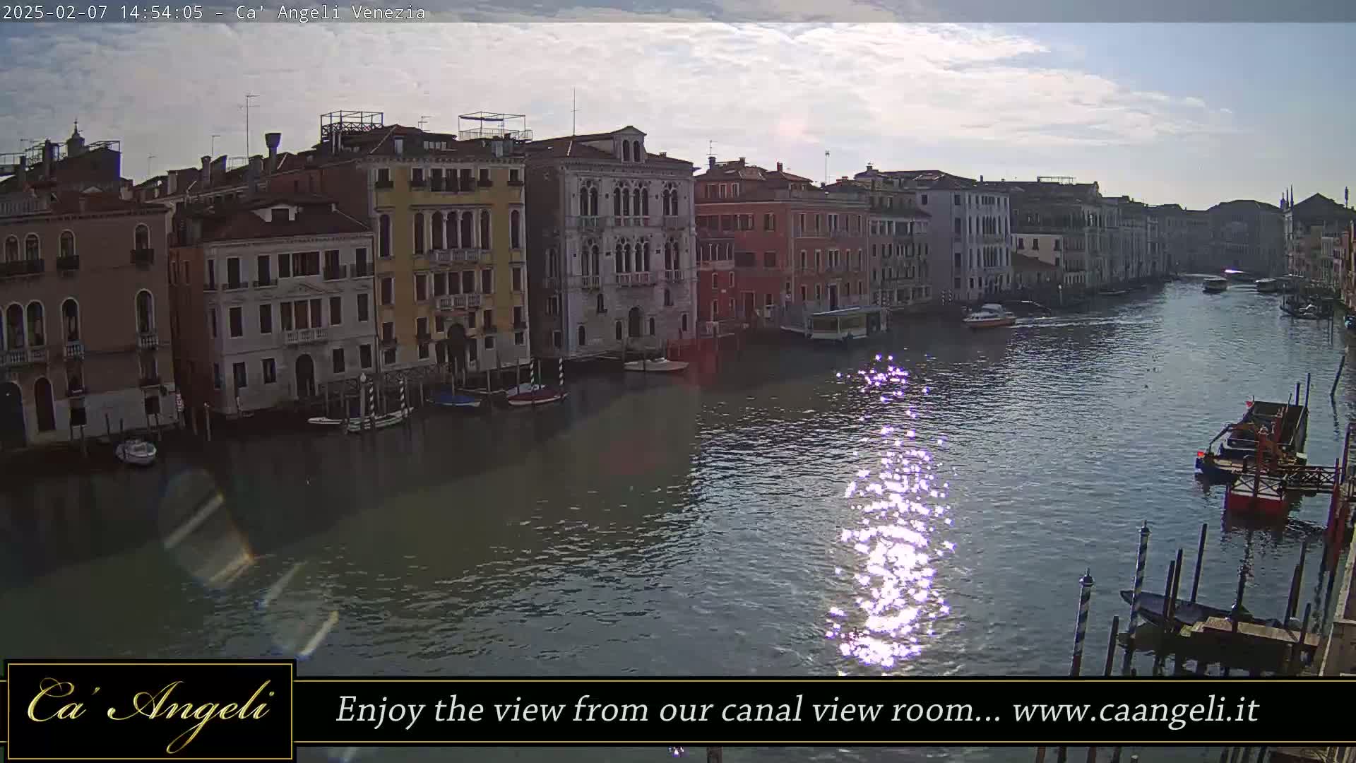 Grand Canal in Venezia Panaromic Live Cam - Venice, Veneto, Italy
