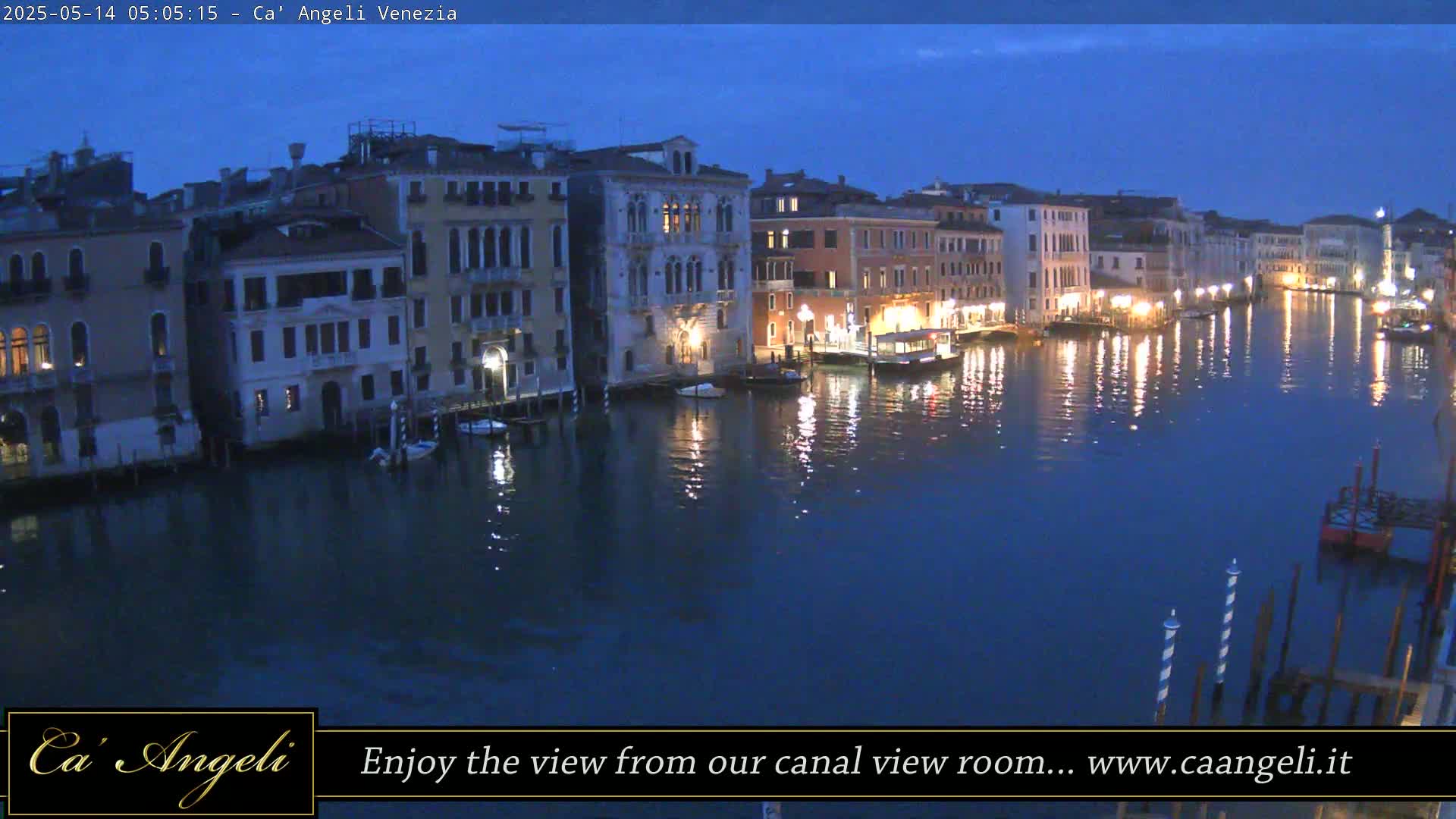 Grand Canal in Venezia Panaromic Live Cam - Venice, Veneto, Italy